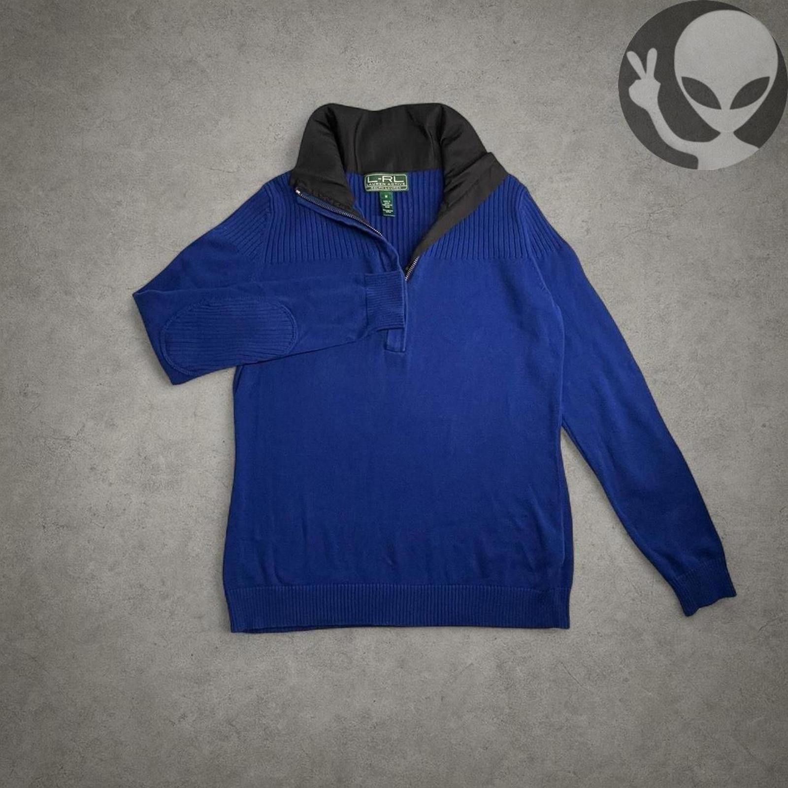 Polo Ralph Lauren Ralph Lauren Women's Sweater medium blue quarter zip cotton Size M / US 6-8 / IT 42-44 - 3 Thumbnail