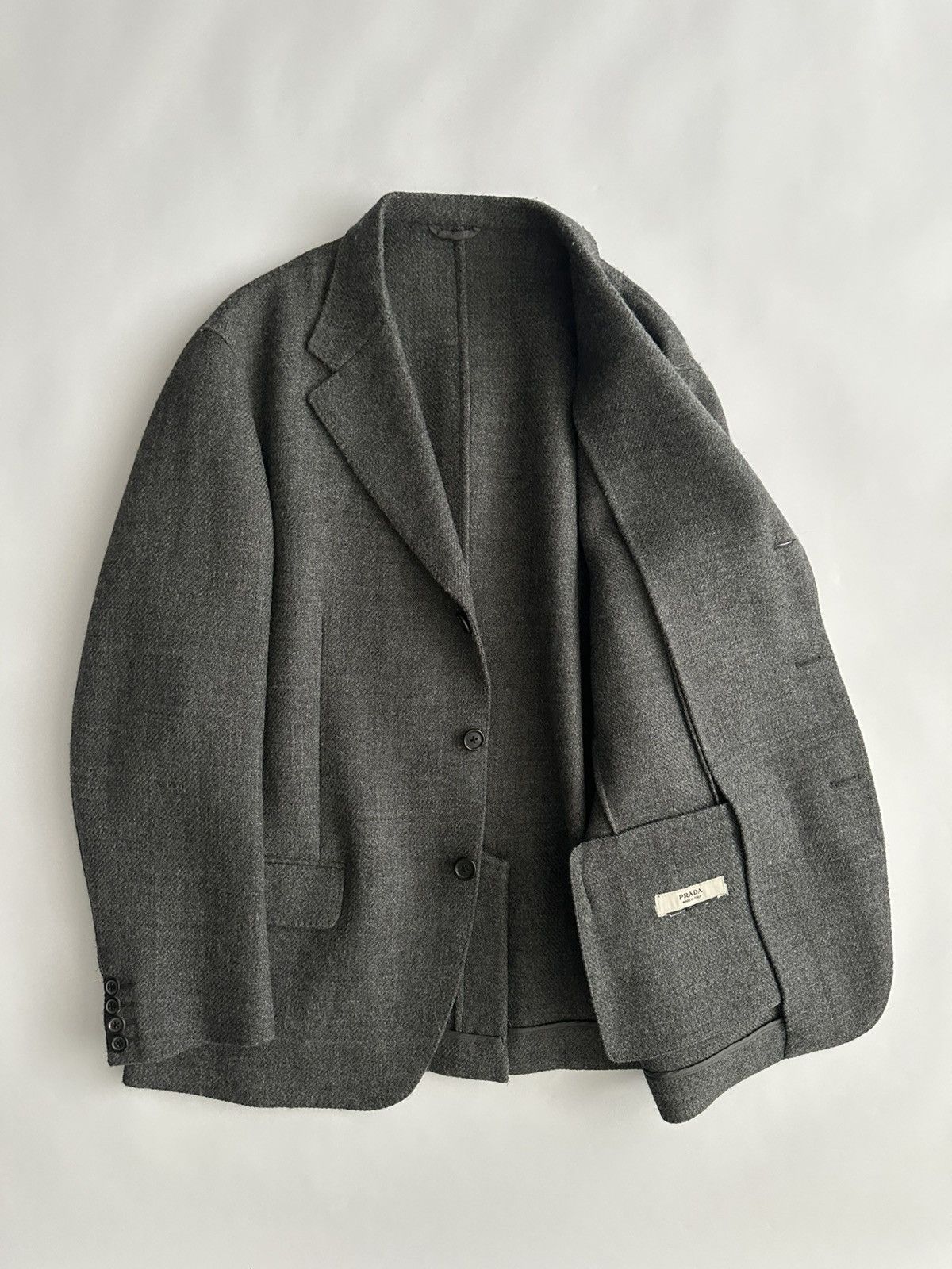 Prada Prada FW01 Wool Unconstructed Blazer Jacket Size US M / EU 48-50 / 2 - 6 Thumbnail