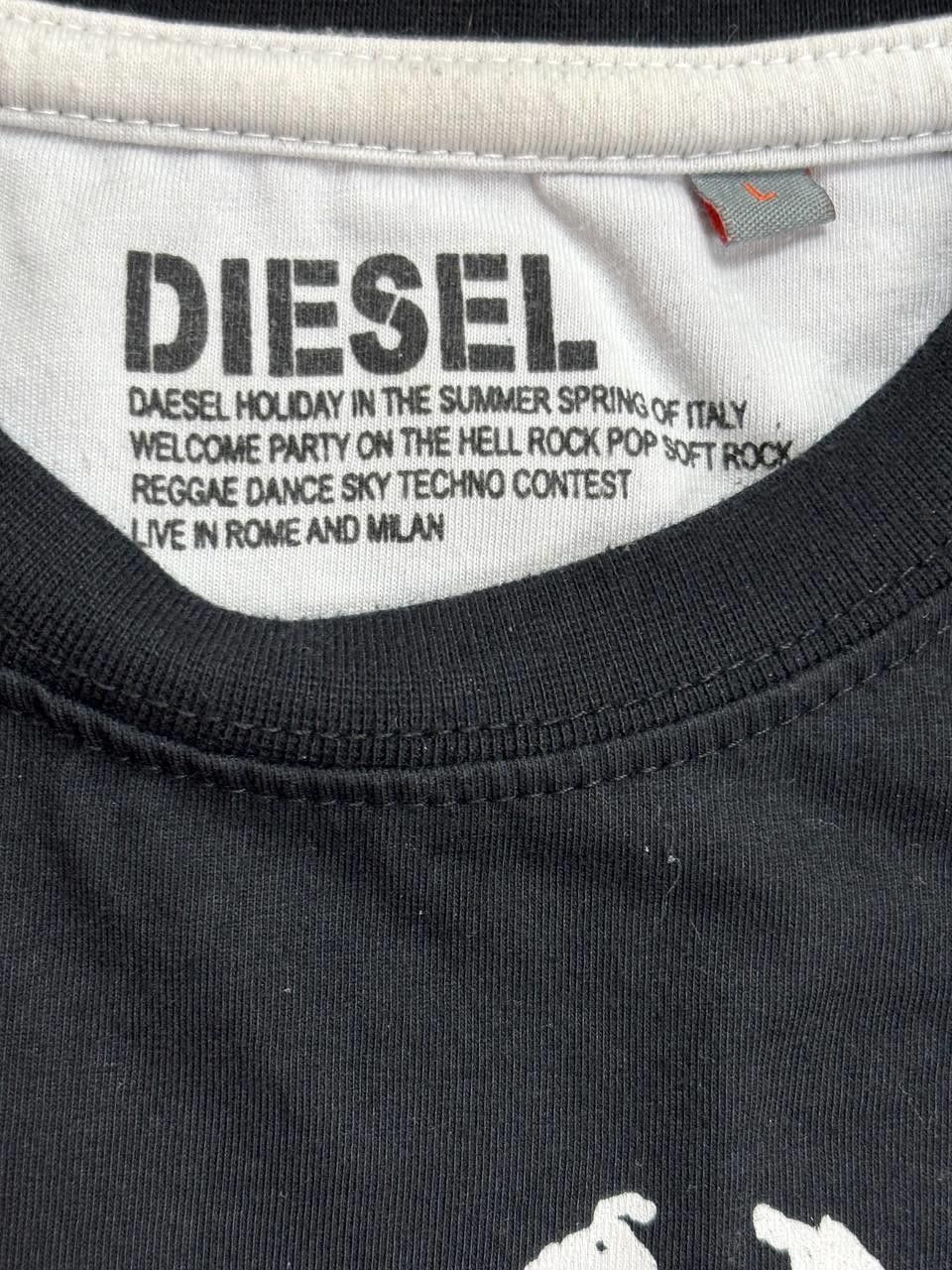 Diesel Diesel Black Graphic Big Logo Tee Shirt "SHOUT" - Size L Size US L / EU 52-54 / 3 - 5 Thumbnail