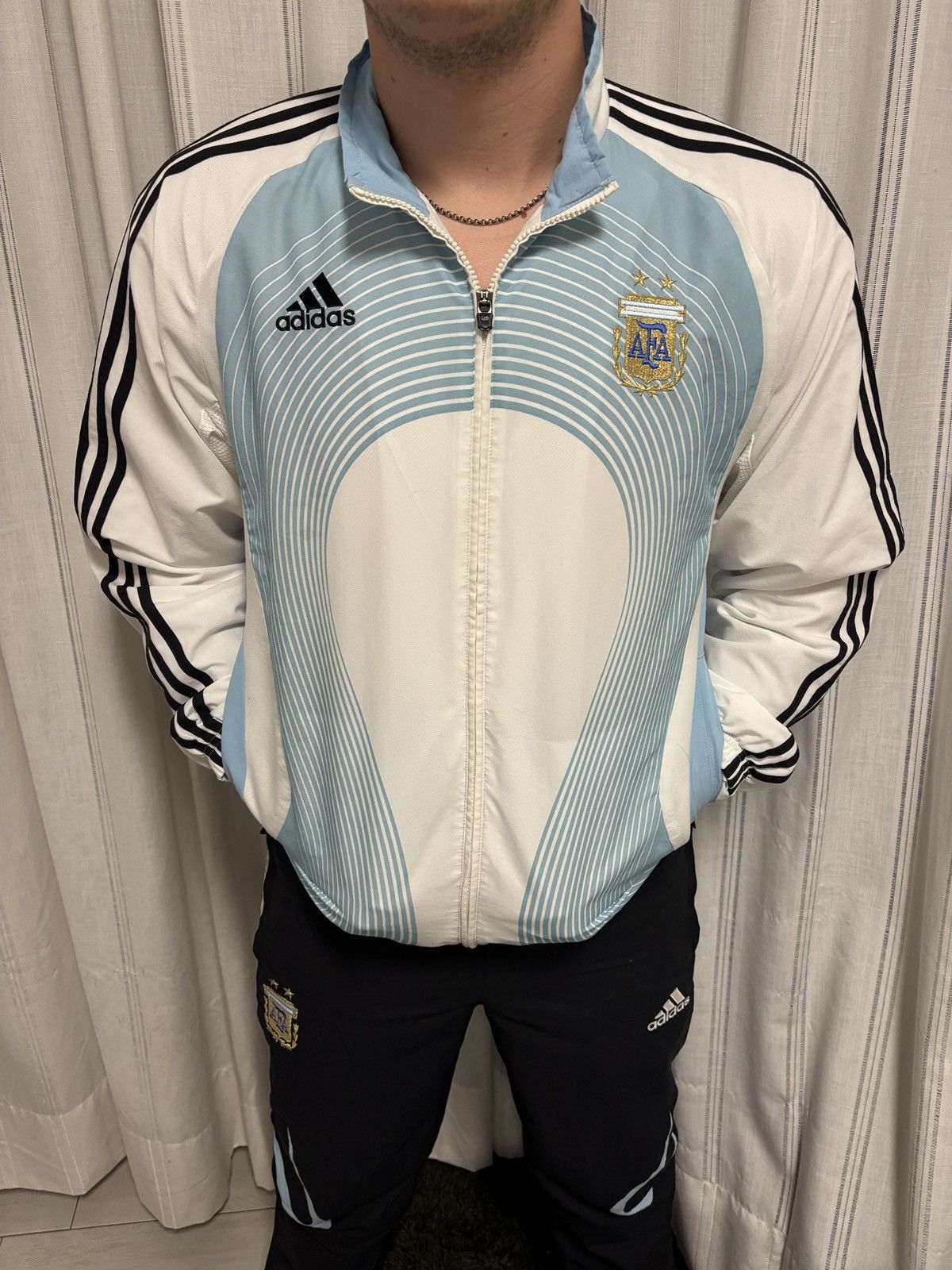 Adidas Argentina 2006 Tracksuit Training Jacket AFA M World Cup New Size 42L - 1 Thumbnail