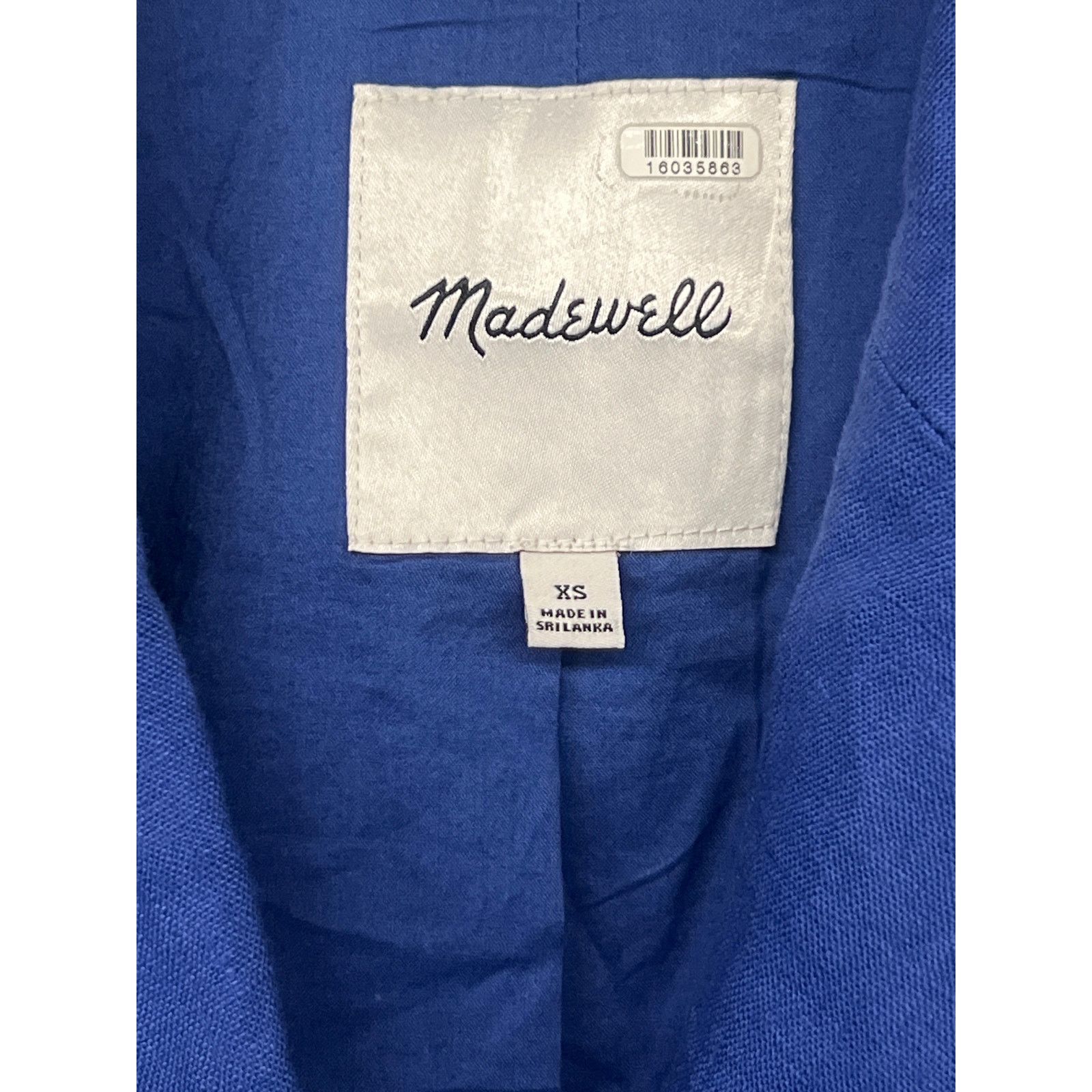 Madewell Madewell Sz XS Blue Double-Breasted Oversized Blazer Linen Size XS / US 0-2 / IT 36-38 - 5 Thumbnail