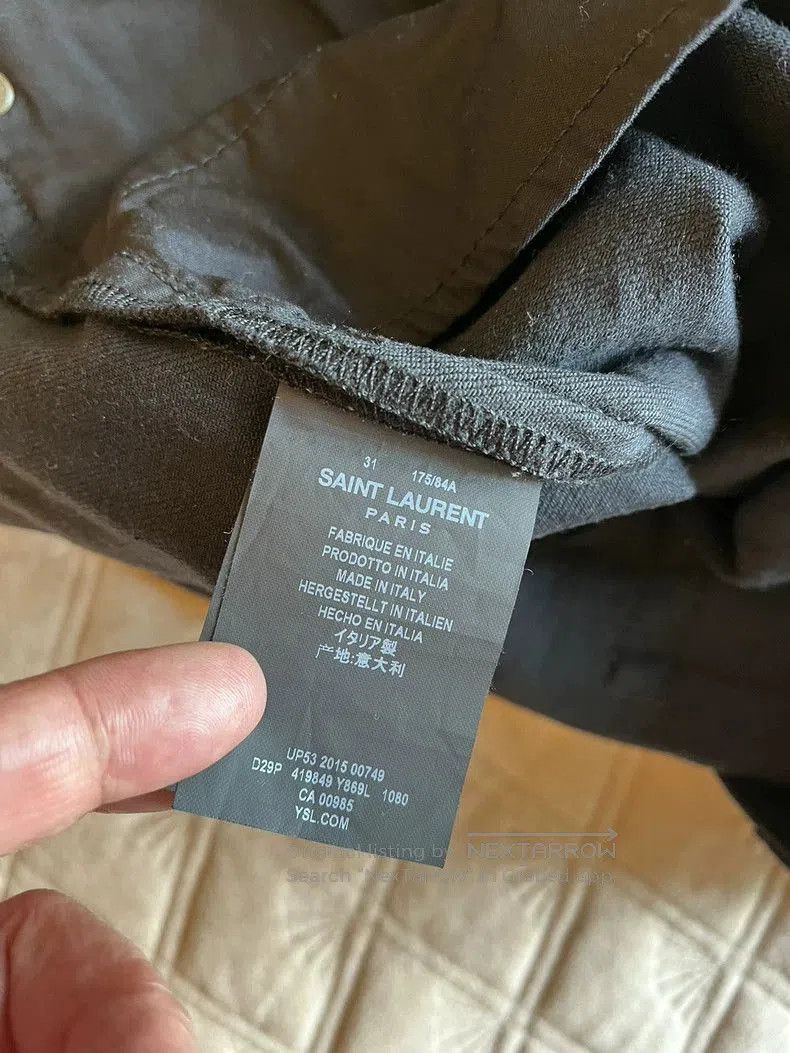 Saint Laurent Paris SAINT LAURENT Black Cotton Denim Jeans. Size US 31 - 7 Thumbnail