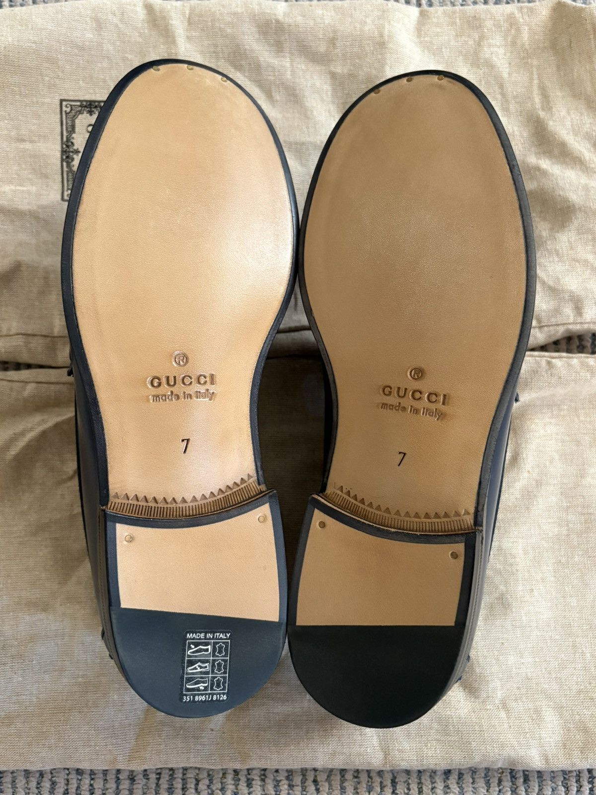 Gucci Navy Horsebit Loafers Size US 8 / EU 41 - 5 Thumbnail
