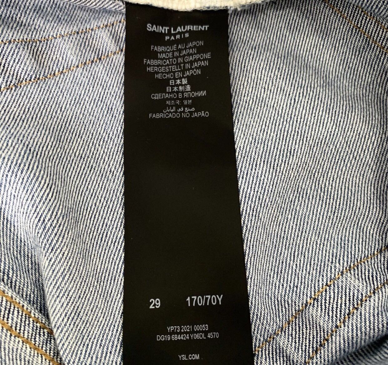 Saint Laurent Paris Saint Laurent SLP Saint Laurent logo leather label jeans Size US 29 - 7 Thumbnail