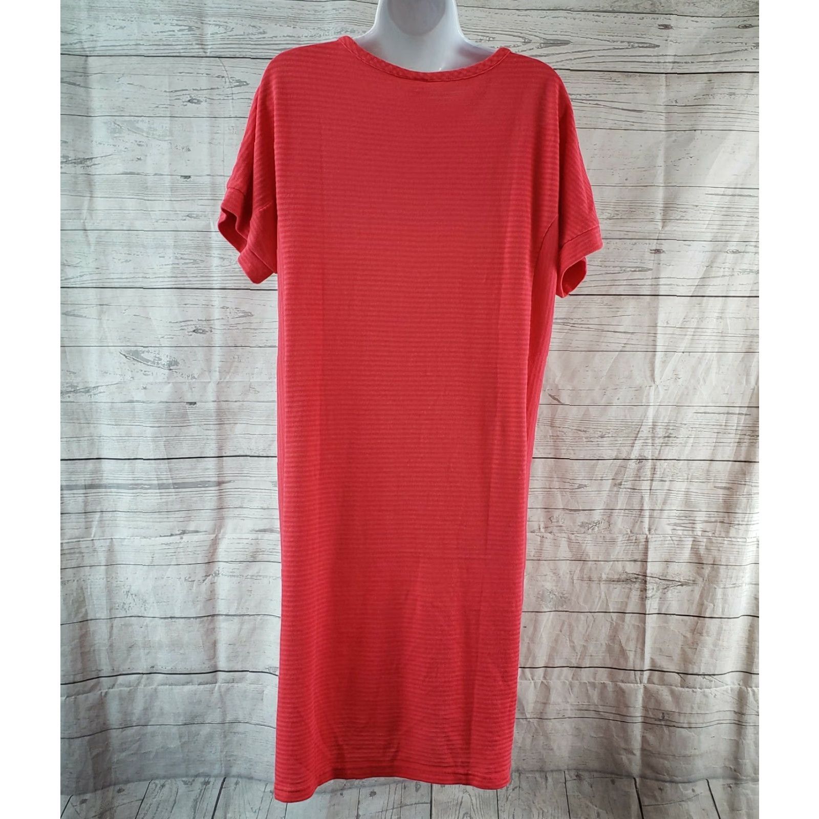 Gap Gap Womens Maternity Dress Sz Large Pink Short Sleeve Side Zips Cotton Blend Size 36" / US 14 / IT 50 - 5 Thumbnail