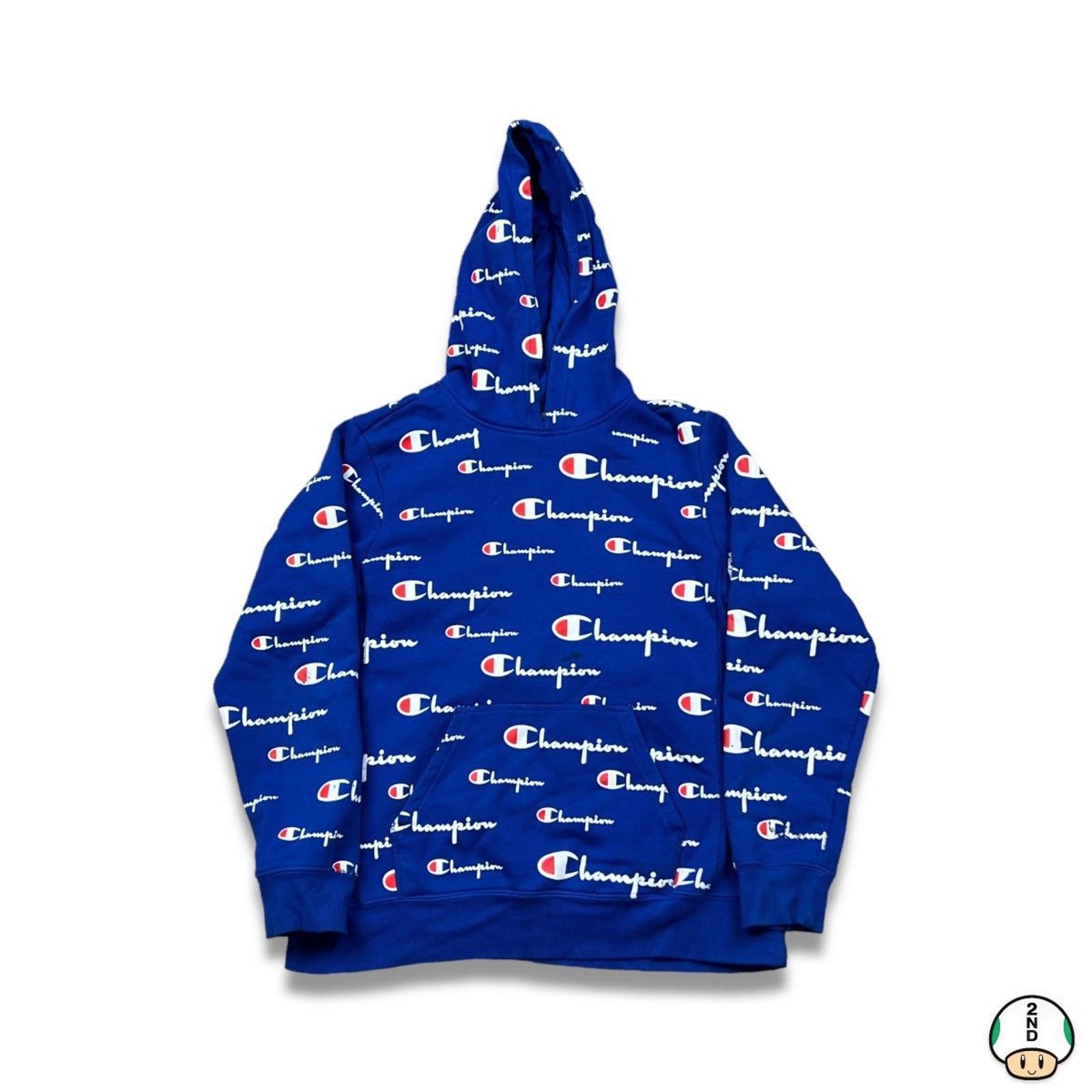 Champion × Vintage Champion Hoodie Authentic Athletic Script Hooded Sweatshirt Size US S / EU 44-46 / 1 - 1 Thumbnail