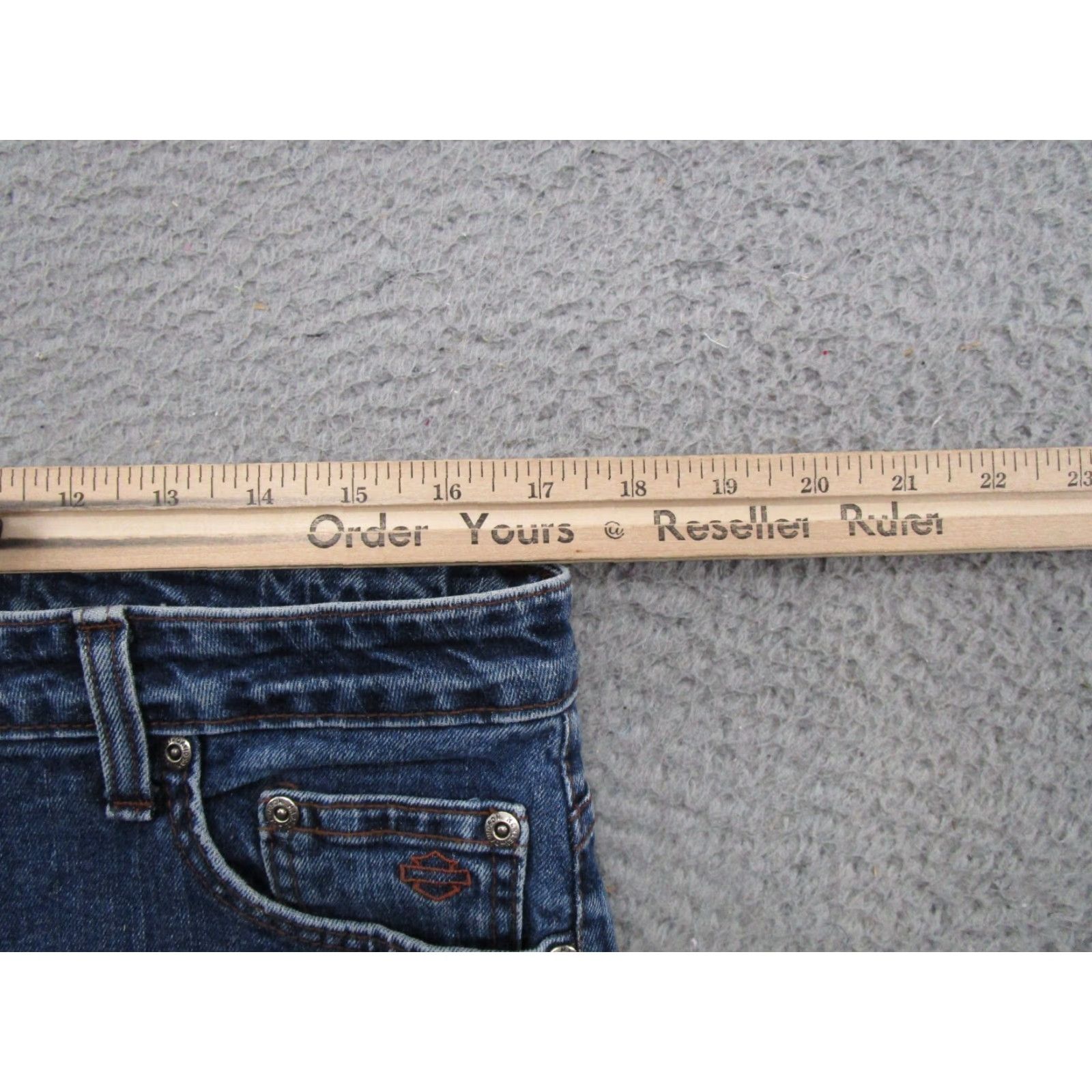 Harley Davidson VTG Harley-Davidson Women's Jeans Bootcut Blue Denim Size 34x29 Motorcycle Size 24" / US 00 / IT 34 - 7 Thumbnail