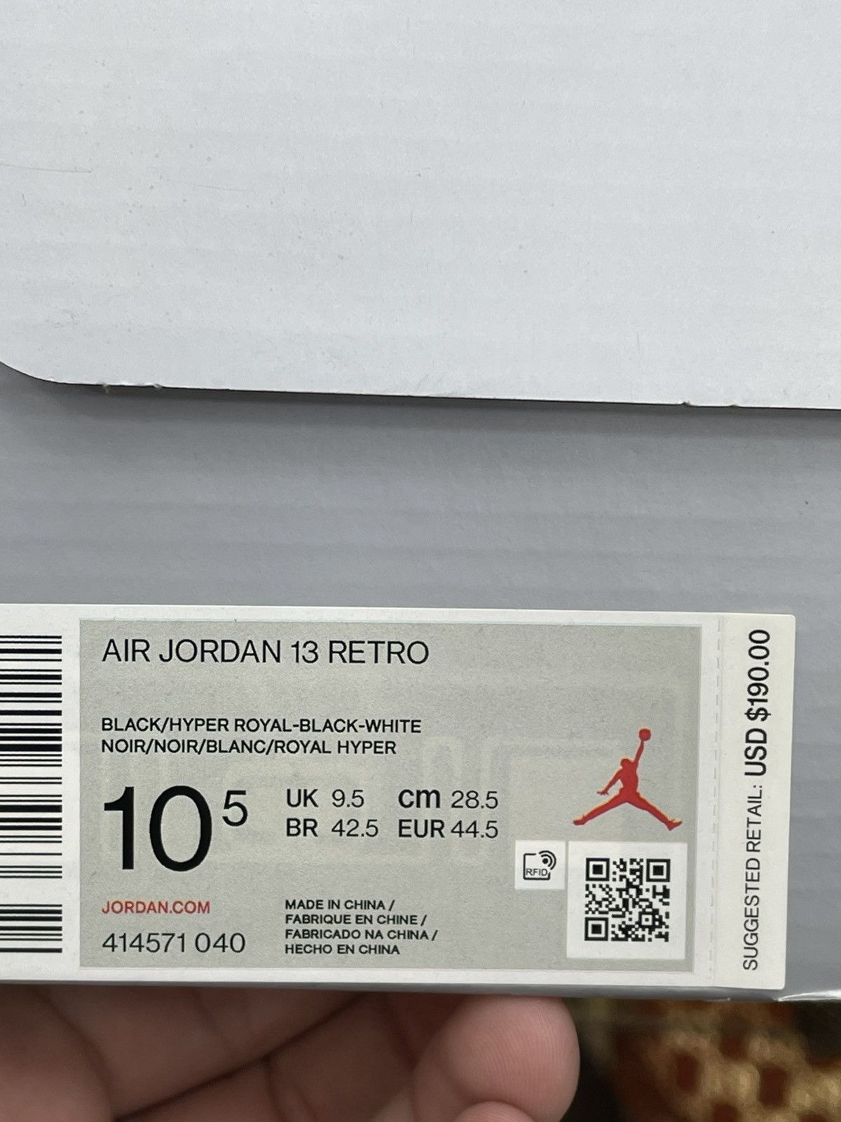 Jordan Brand Size 10.5 - Jordan 13 Black Hyper Royal Very Clean! Size US 10.5 / EU 43-44 - 12 Thumbnail