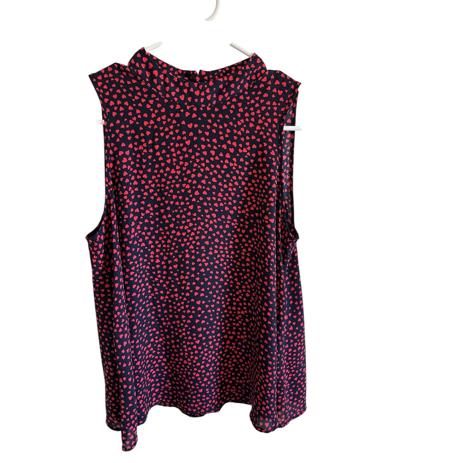 Other Womens Small Red Black Heart Print High Neck Sleeveless Tank Size S / US 4 / IT 40 - 6 Thumbnail