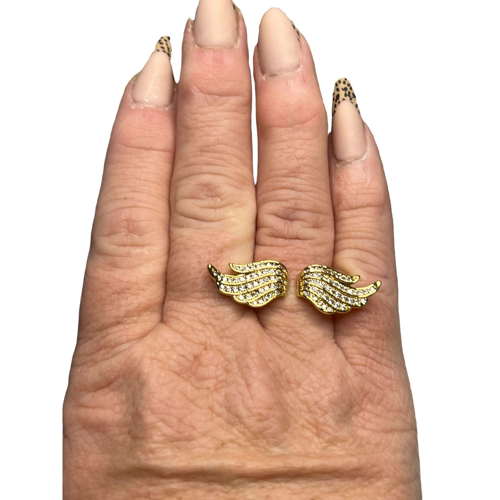 Other Palm Beach Jewelry Double Wings ring CZ stones Gold plated s Size ONE SIZE - 4 Thumbnail