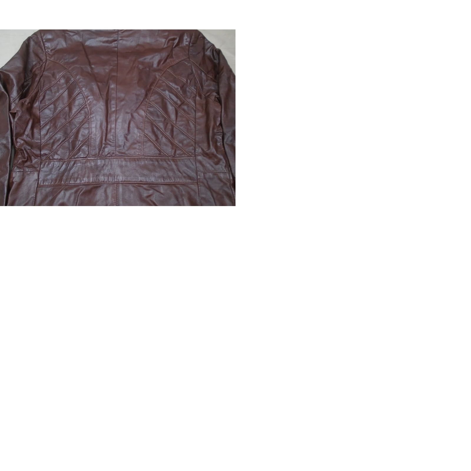 Skin VINTAGE Grais Jacket Leather Car Coat Mens 40 Regular Brown Button Casual Made USA Angel Skin Nappa Size US XXS / EU 40 - 9 Thumbnail