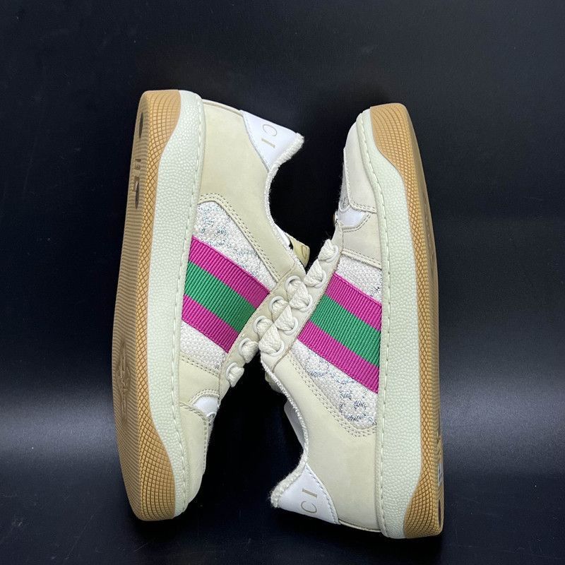 Gucci Gucci Kids Beige Round-Toe Low-Top Sneakers - Size US 11 / EU 44 - 8 Thumbnail