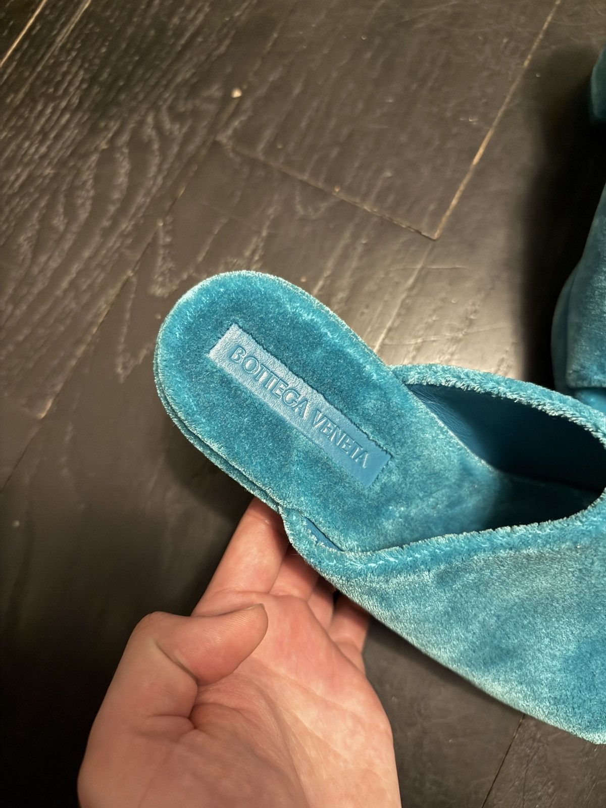 Bottega Veneta Gleam Velvet Sandals Size US 7 / IT 37 - 3 Thumbnail