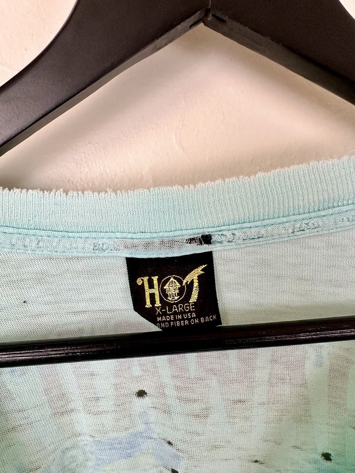 Vintage (XL) 80’s THRASHED TROPICAL VINTAGE Blue Long-sleeve Tee Size US XL / EU 56 / 4 - 10 Thumbnail