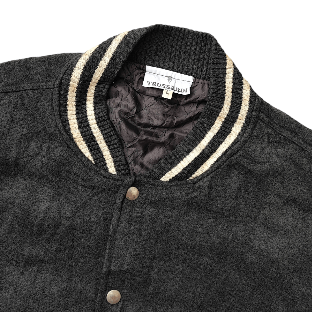 Trussardi Vintage Trussardi Big Logo Varsity Jacket Size US L / EU 52-54 / 3 - 7 Thumbnail