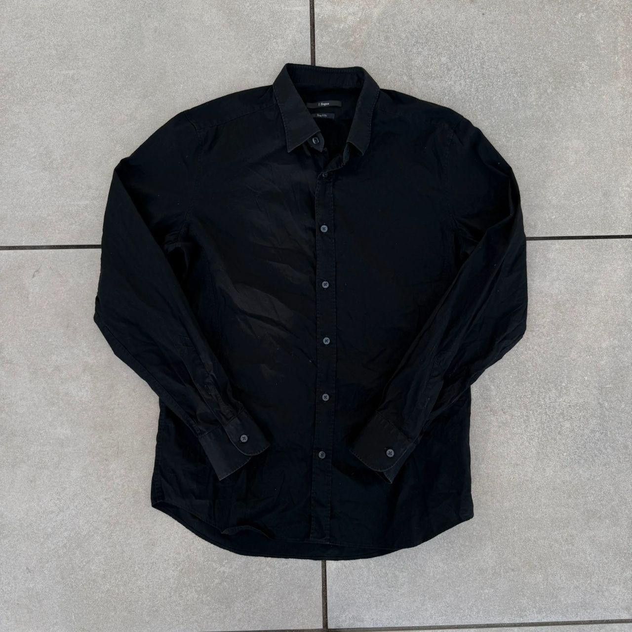 Ermenegildo Zegna Ermenegildo Zegna Shirt Button Up Black Designer Size US M / EU 48-50 / 2 - 1 Thumbnail