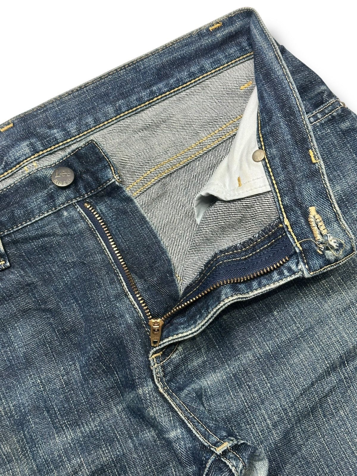 Lee Vintage Lee Riders Distressed Straight Leg Jeans Faded Wash Size US 31 - 8 Thumbnail
