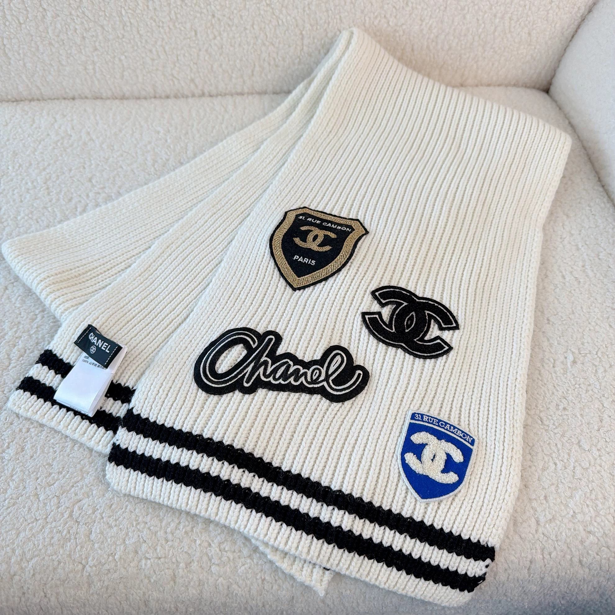 Chanel Chanel Cashmere Scarf 180x25 4159 Size ONE SIZE - 2 Thumbnail