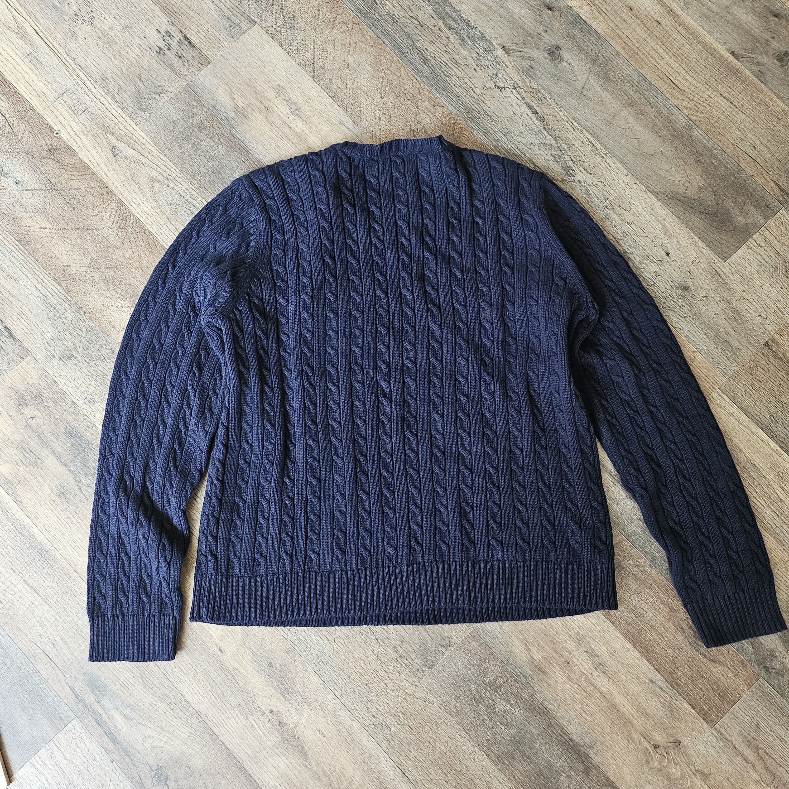 Lauren Ralph Lauren Lauren Ralph Lauren Women’s Navy Cable Knit Cotton Sweater Size XL / US 12-14 / IT 48-50 - 7 Thumbnail