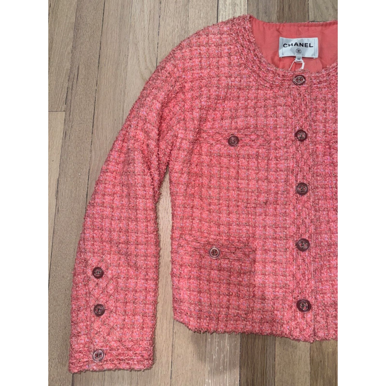 Chanel Chanel Button Runway Long Sleeve Tweed Jacket 42 Size M / US 6-8 / IT 42-44 - 10 Thumbnail