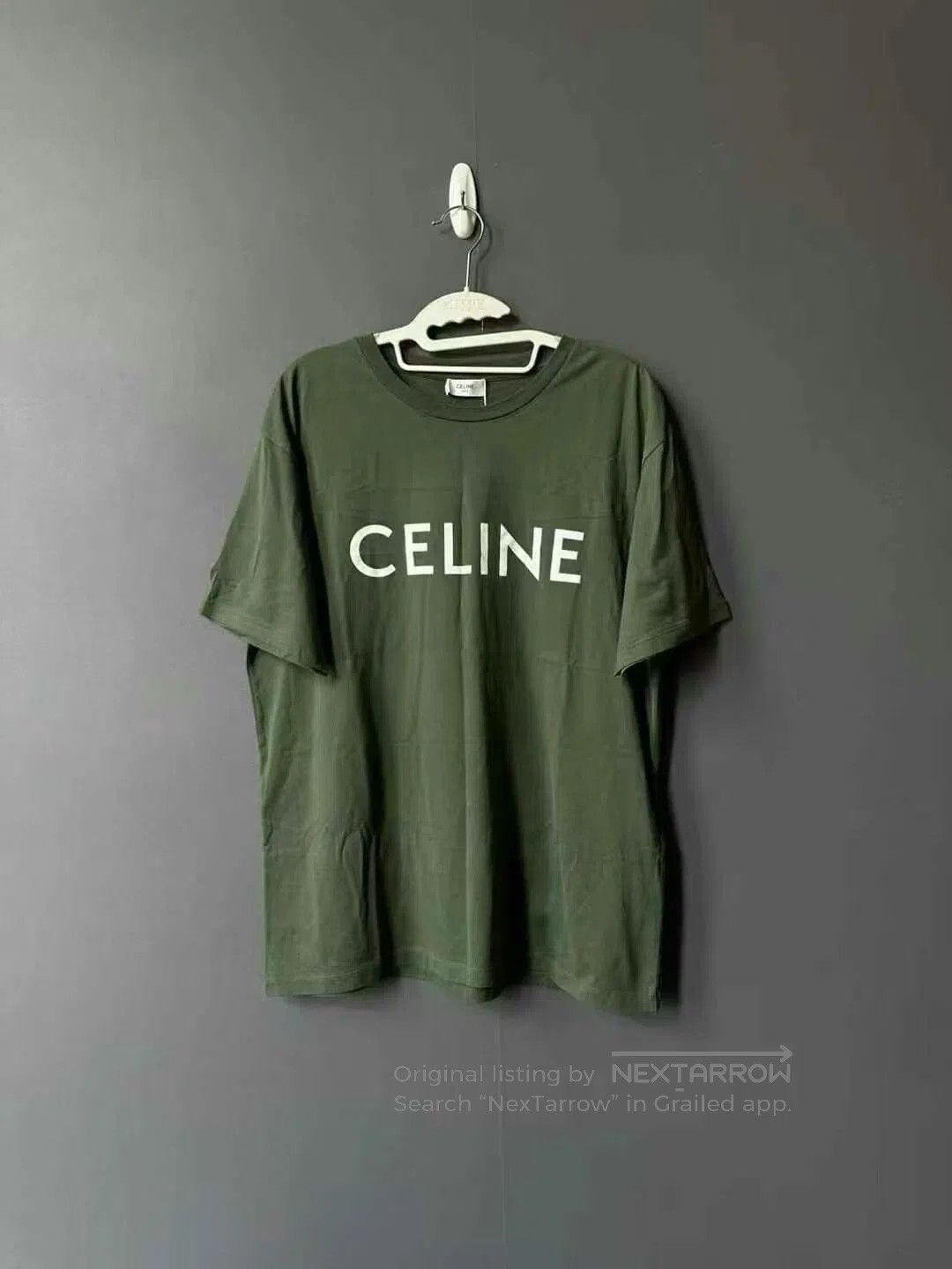 Celine CELINE Green Letter Logo Short Sleeve| Size US S / EU 44-46 / 1 - 1 Thumbnail
