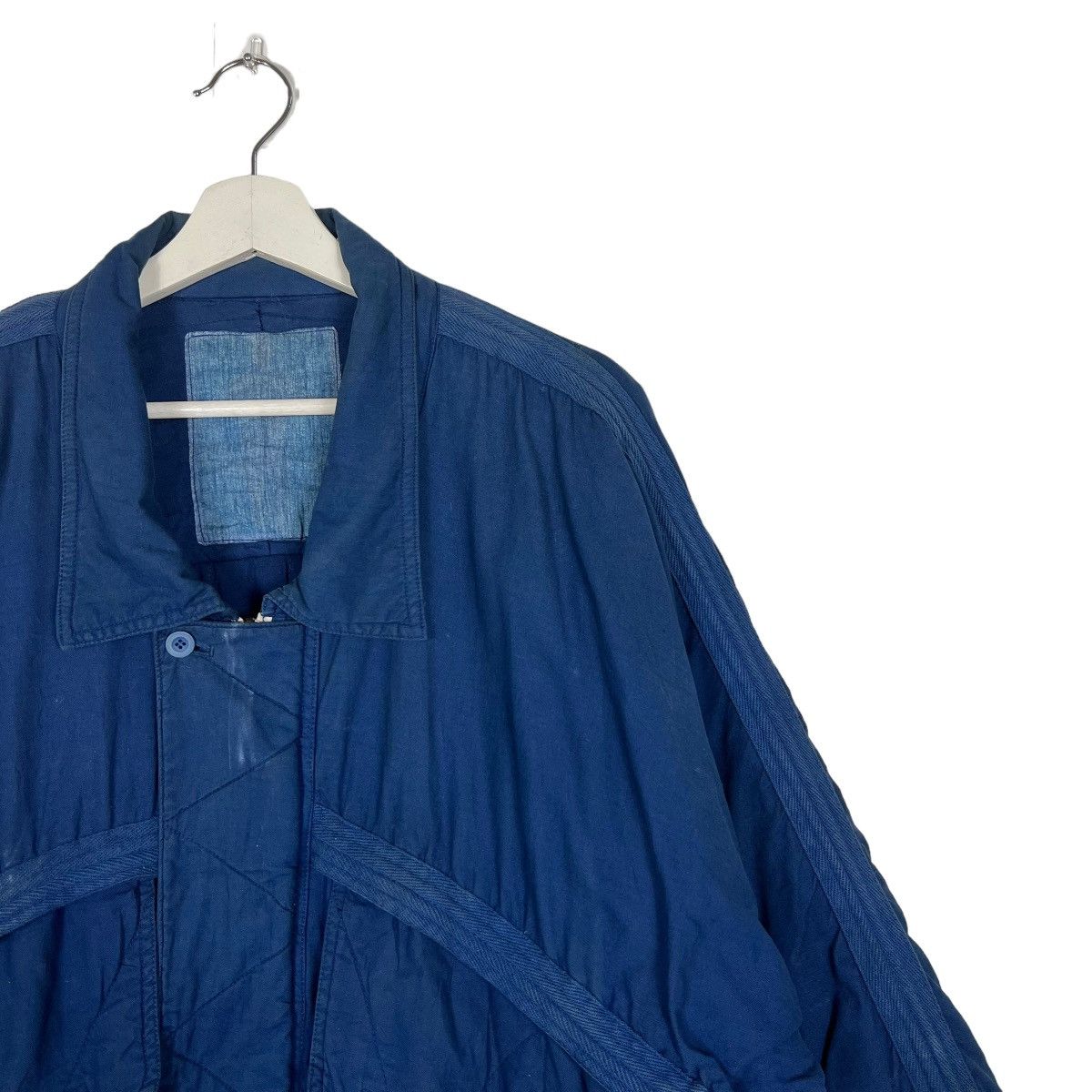 Issey Miyake 🔥 1980s VINTAGE IS ISSEY MIYAKE INDIGO BOMBER JACKET Size US L / EU 52-54 / 3 - 7 Thumbnail