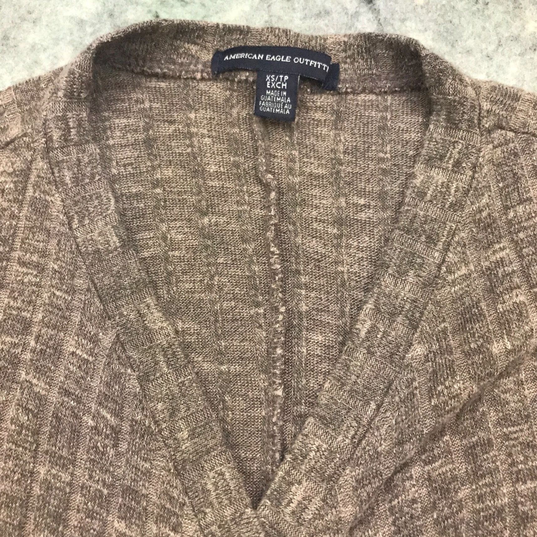 American Eagle Outfitters American Eagle Womens Sweater Extra Small Knit Open Front Shawl Stretch Sleeves Size S / US 4 / IT 40 - 2 Thumbnail