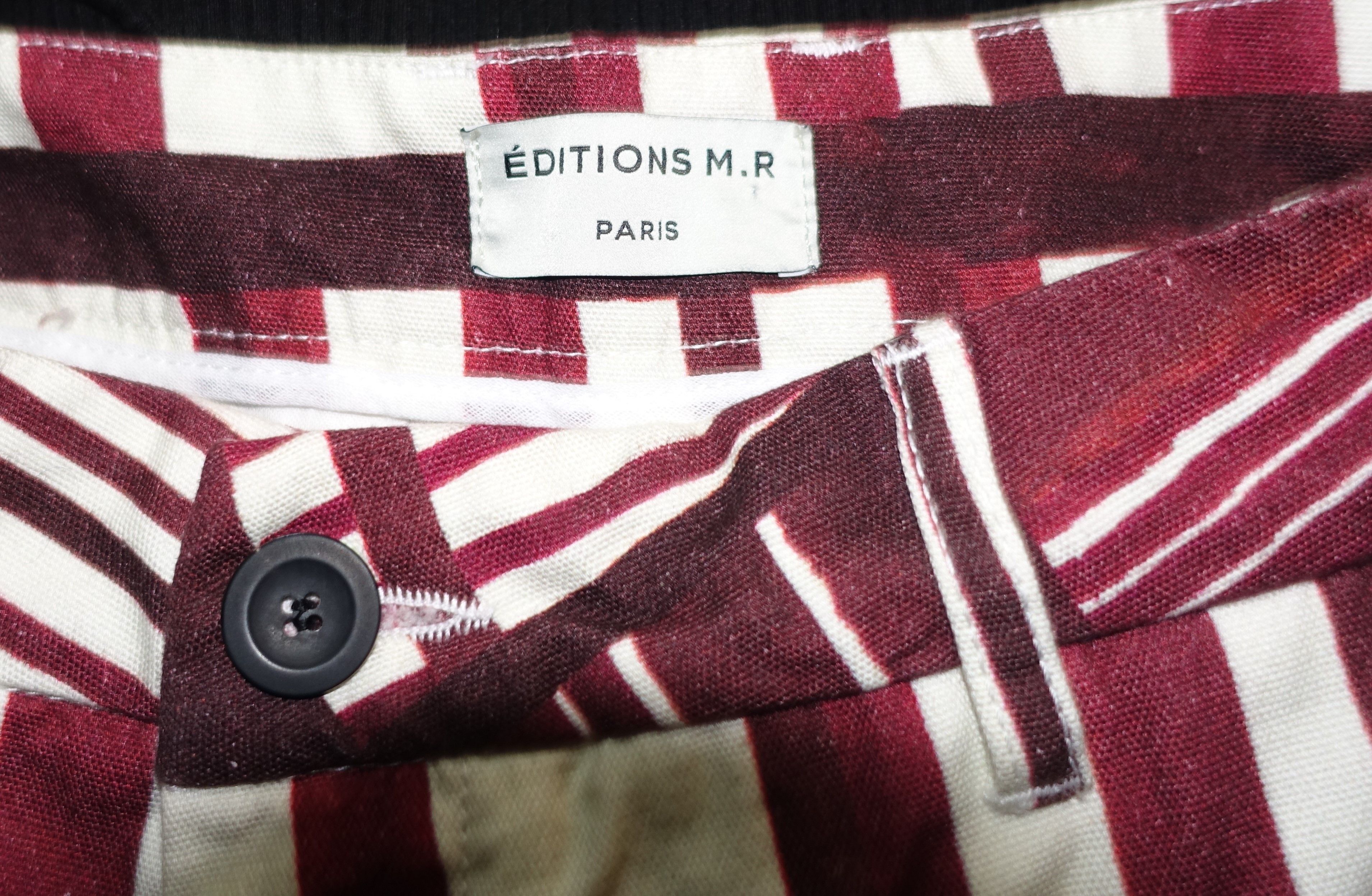 Editions M.R Editions M.R. Paris Burgundy Off White Bermuda Shorts 28 Size US 28 / EU 44 - 6 Thumbnail