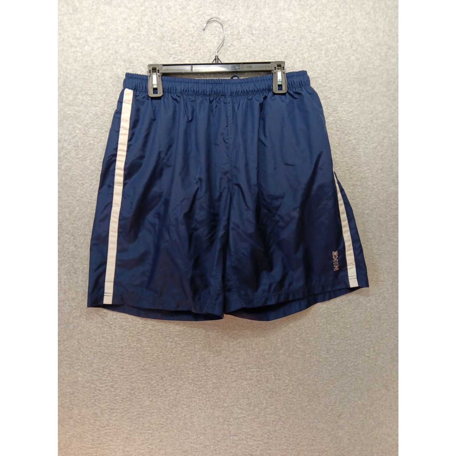 Nike VINTAGE Nike Swim Trunks Men L Geometric Black Lined Bottoms Beach 90s Swoosh Mens Size 42R - 2 Thumbnail