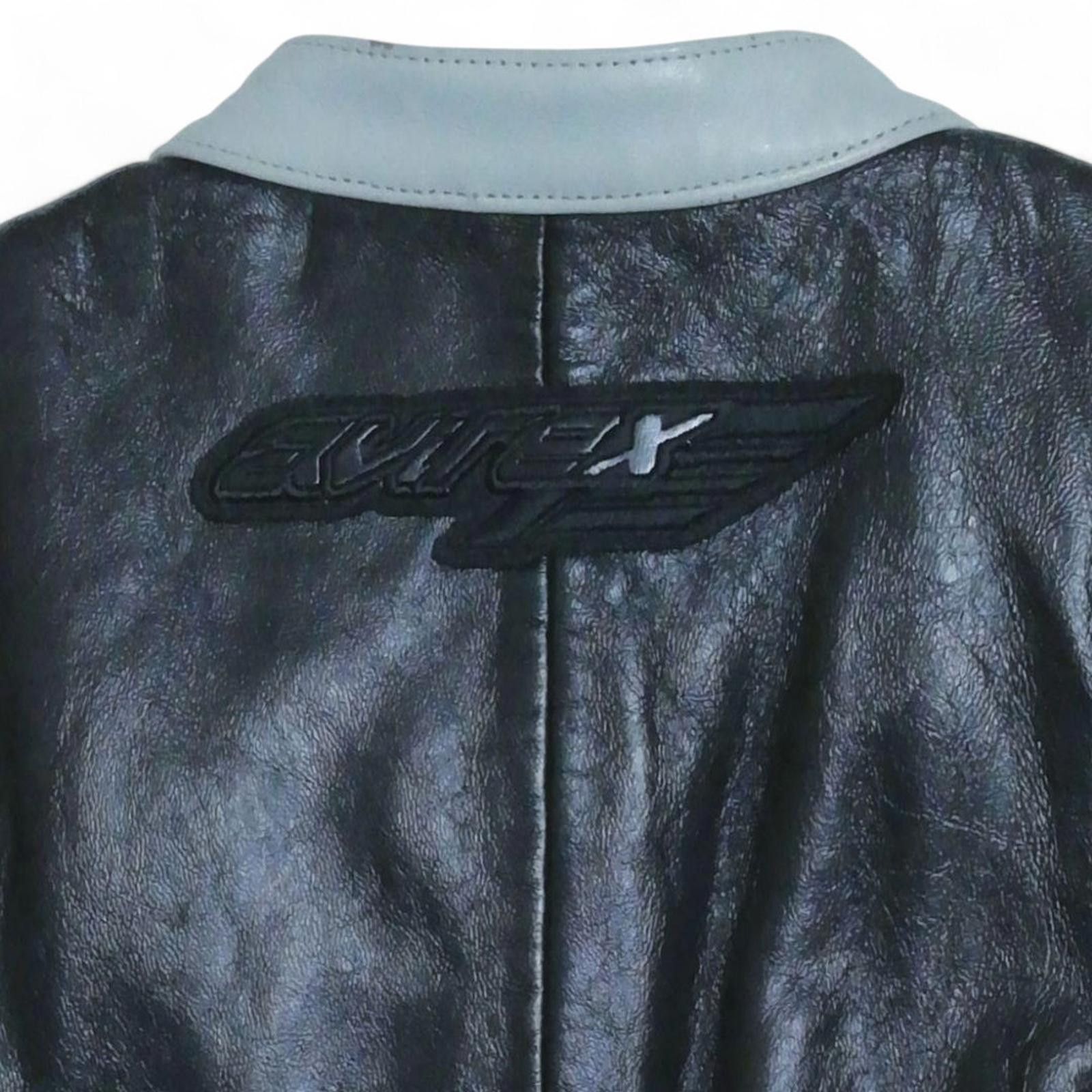 Avirex Avirex - Motorcycle Leather Jacket Black Light Blue Size ONE SIZE - 5 Thumbnail