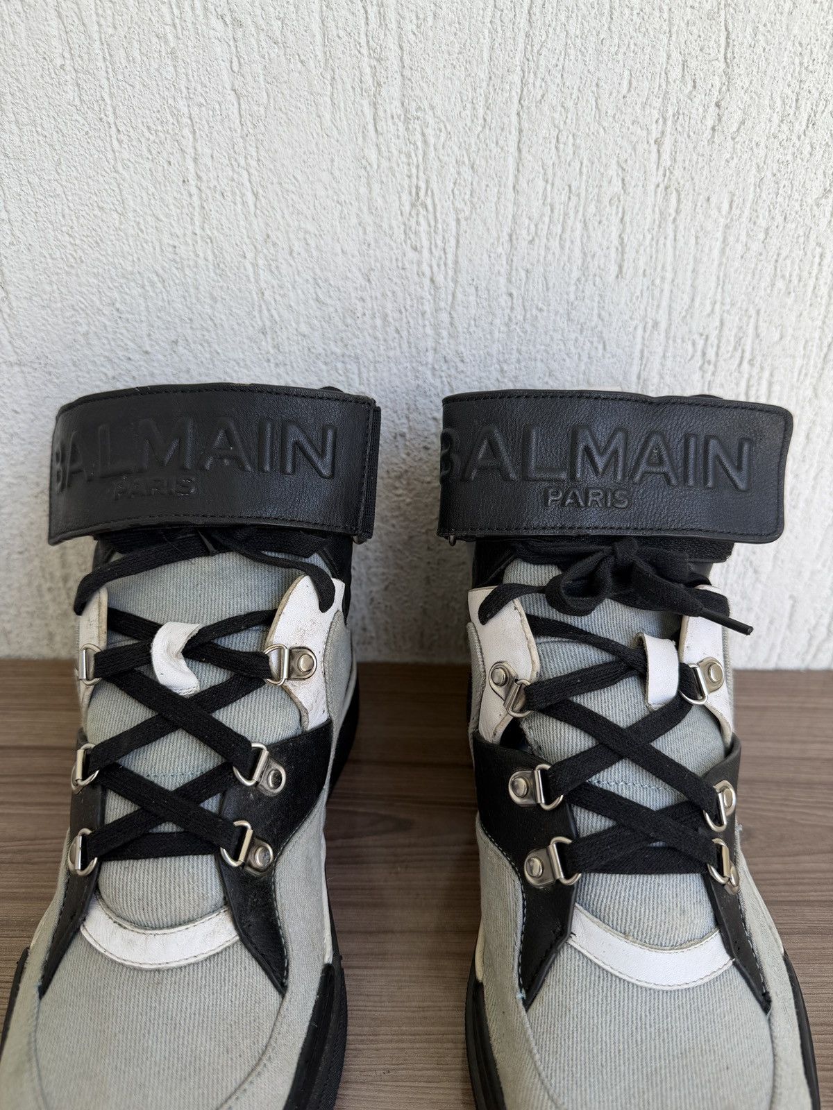 Balmain Denim Balmain log Sneaker Size US 6.5 / EU 39-40 - 3 Thumbnail