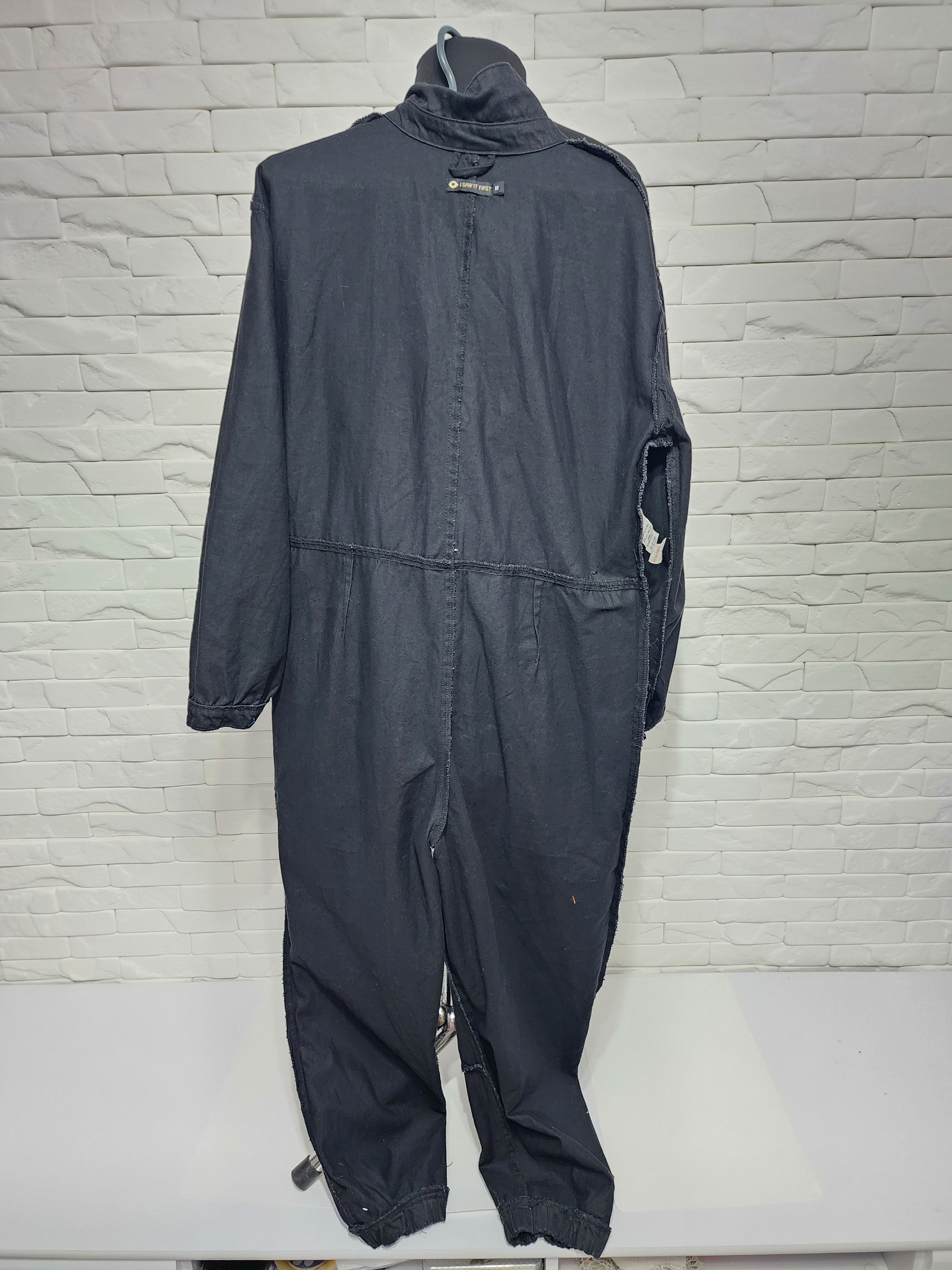 Denim & Co. Women's black jumpsuit made of reliable denim. Size 34" / US 12 / IT 48 - 9 Thumbnail