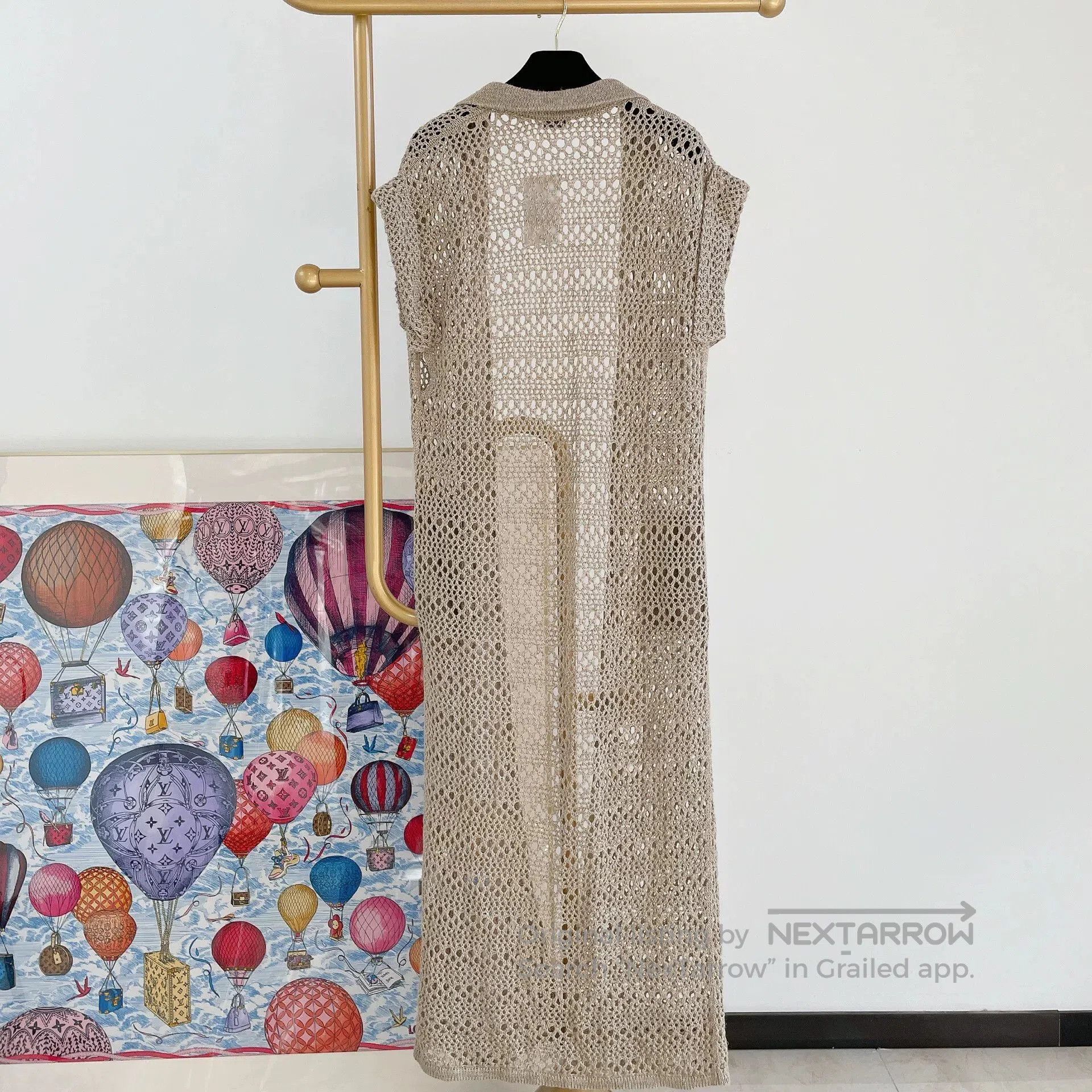 Brunello Cucinelli Brunello Cucinelli Long Hollow-Knit Coat. Size US XS / EU 42 / 0 - 2 Thumbnail