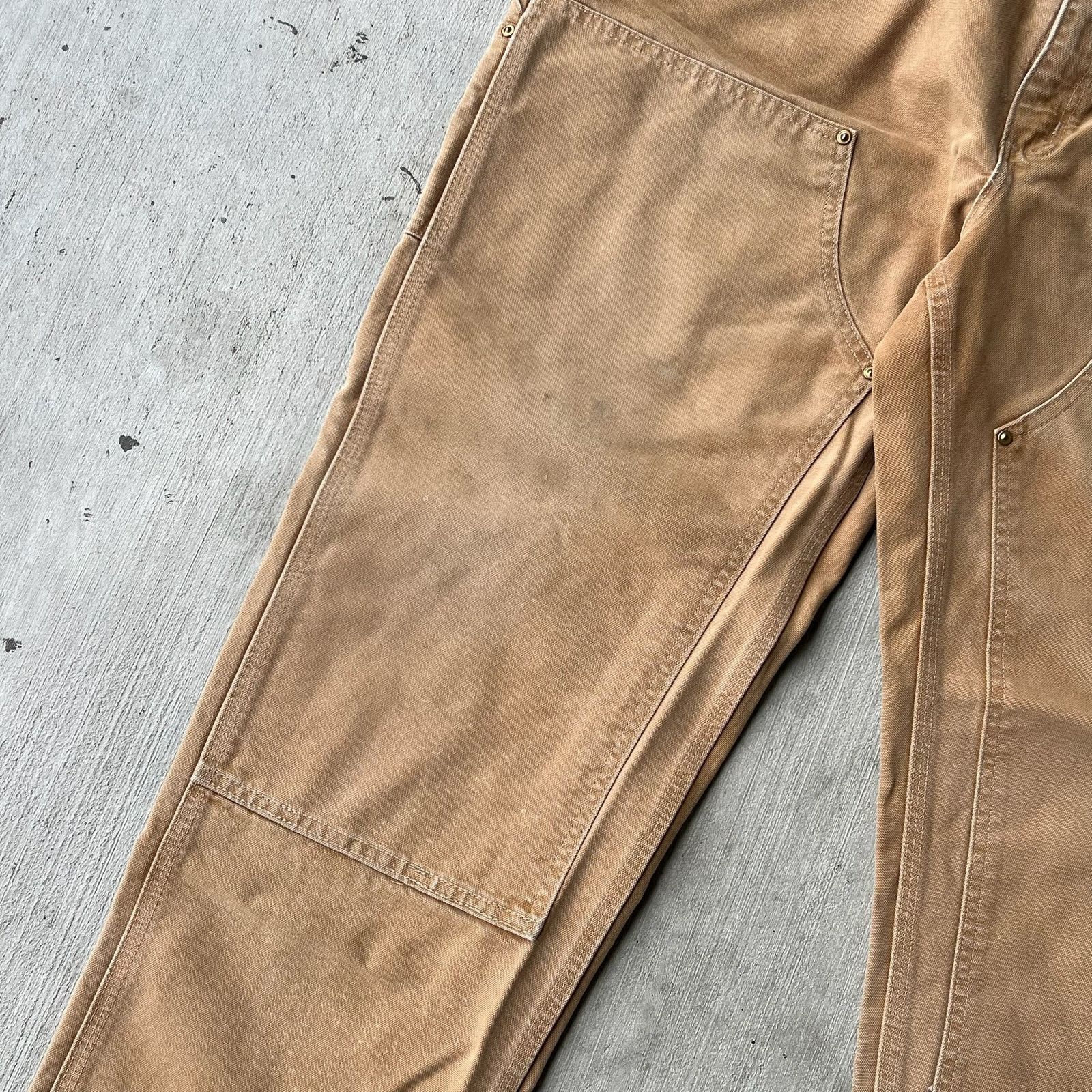 Carhartt × Vintage Carhartt faded brown double knee work wear carpenter pants Size US 37 - 9 Thumbnail