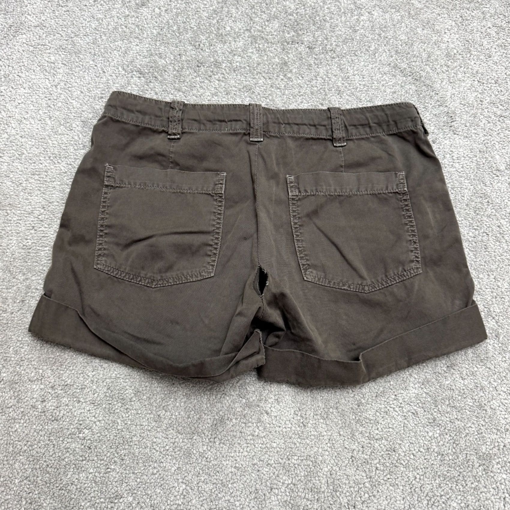Vince Vince 100% Cotton Fatigue Shorts Womens 26 Dark Brown Mid Rise Casual Preppy Size 26" / US 2 / IT 38 - 2 Thumbnail