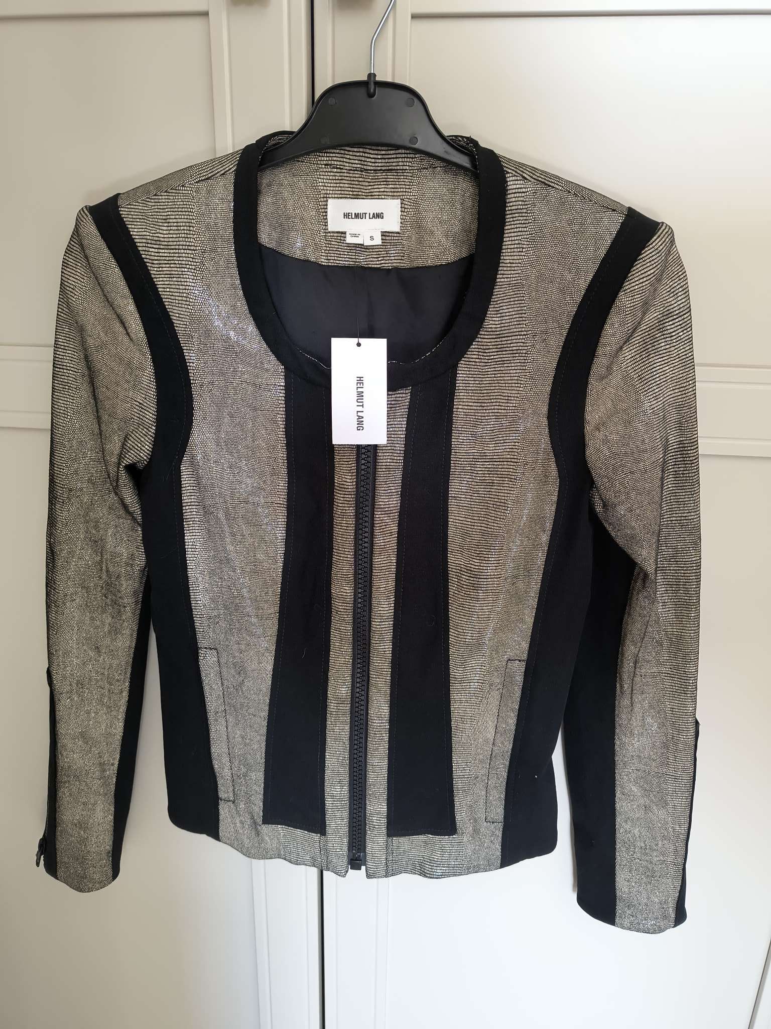 Helmut Lang HELMUT LANG Rift Stretch Leather Jacket in Carbon Grey Size S / US 4 / IT 40 - 5 Thumbnail
