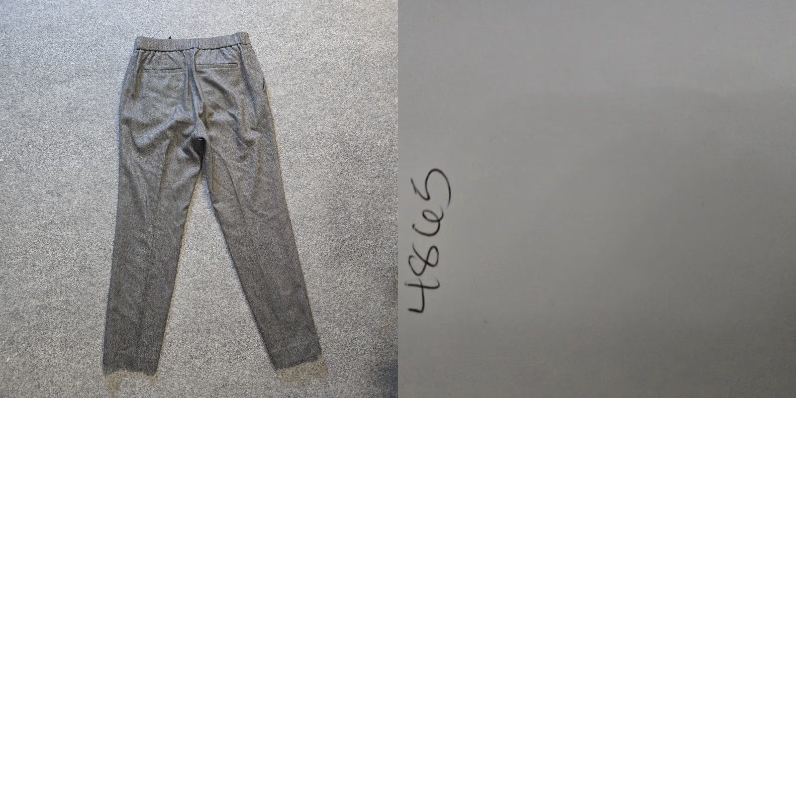 Theory Theory Pants Womens Size 2 Gray Wool Blend Herringbone Tapered Pull On Capsule Pants Regular Tapered Flat Front Dress Size 26" / US 2 / IT 38 - 9 Thumbnail