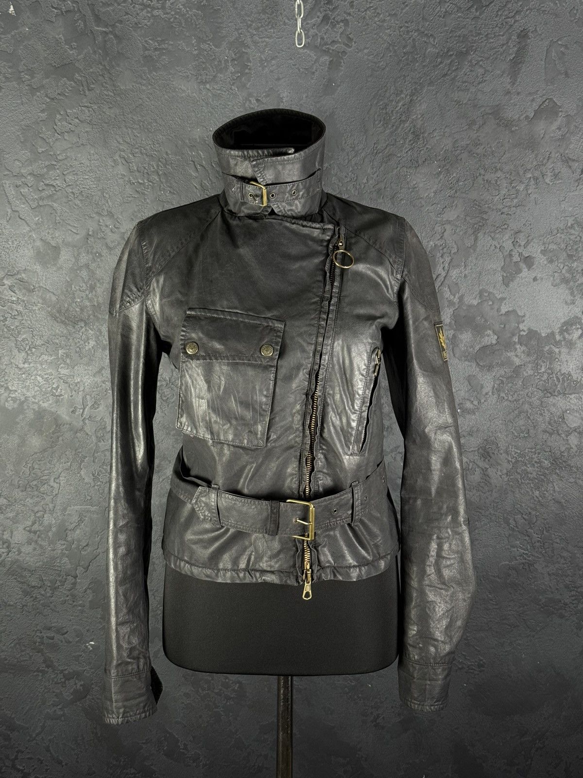 Belstaff Belstaff Sammy Miller Gold Label Women’s Wax Belted Jacket Size M / US 6-8 / IT 42-44 - 2 Thumbnail