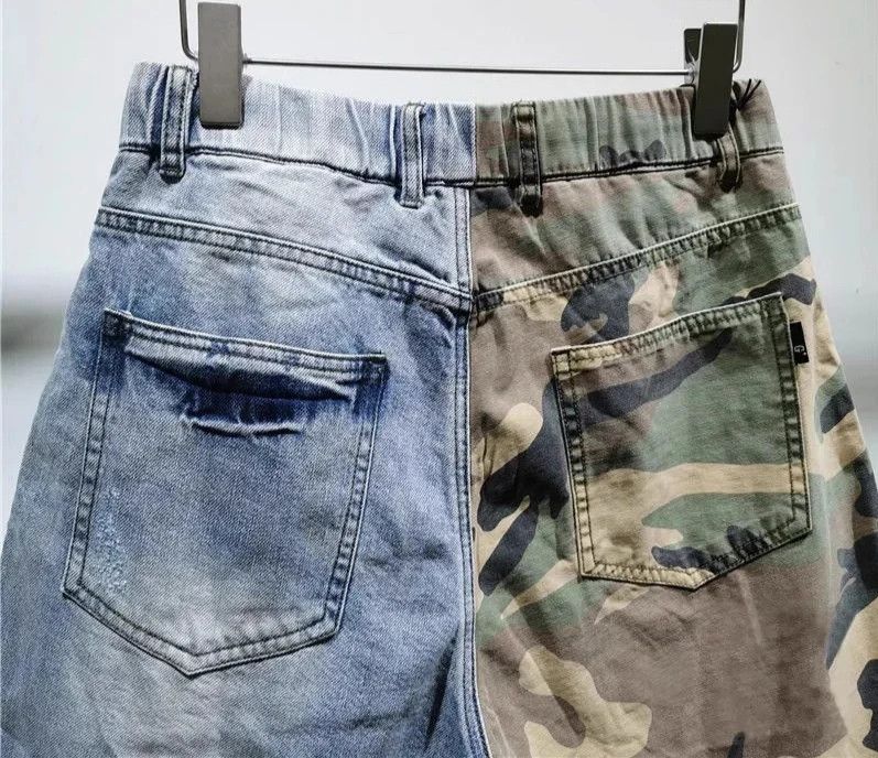 Japanese Brand Drawstring Camo/denim shorts pants Size US 30 / EU 46 - 4 Thumbnail