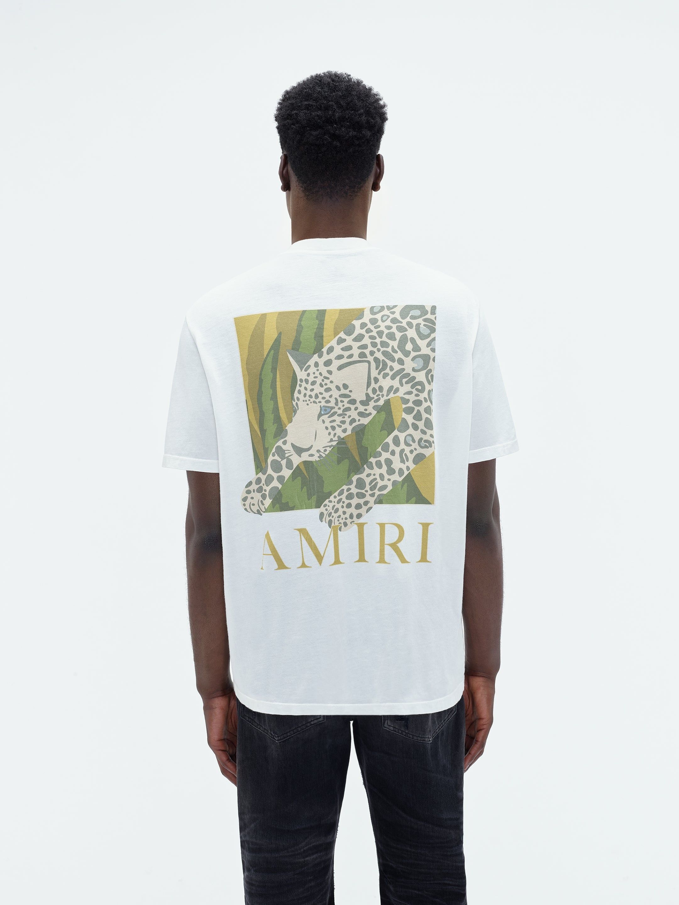 Amiri o1w1db10325 Leopard Short Sleeve T-Shirt in White Size US S / EU 44-46 / 1 - 5 Thumbnail