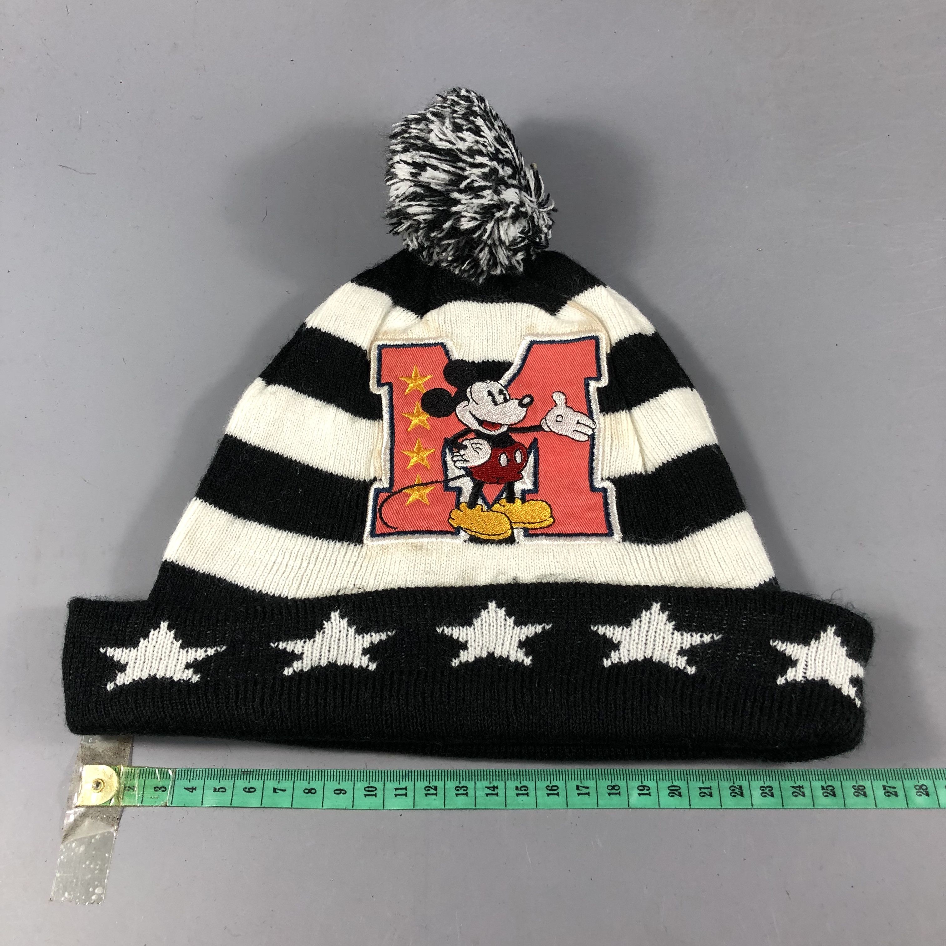 Disney Mickey Mouse Stripe Bobble Beanie Snowcap Snow Hat B1008 Size ONE SIZE - 3 Thumbnail