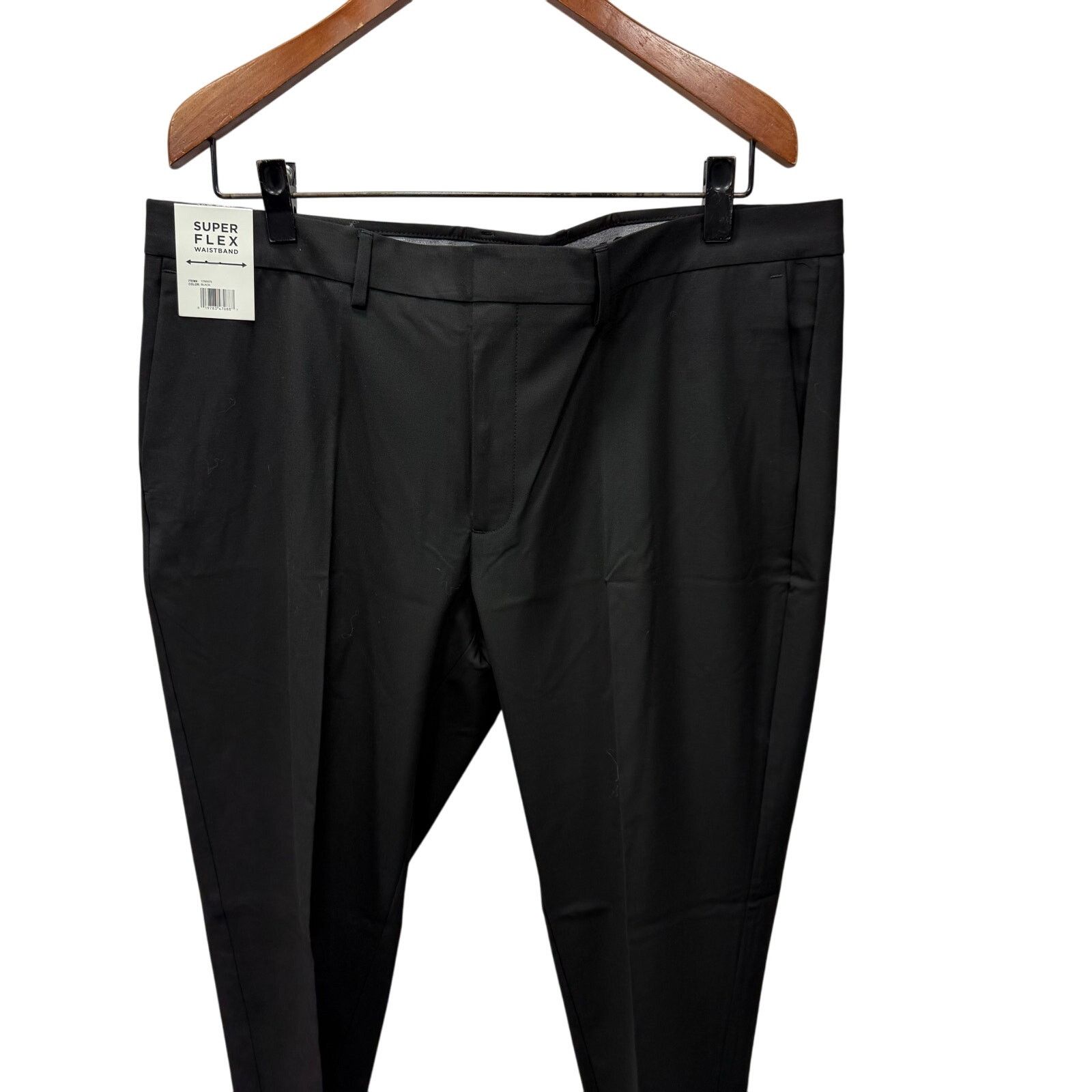 Haggar Haggar Men's Pants 40X29 Super Flex Black NEW #G715 Size US 40 / EU 56 - 3 Thumbnail