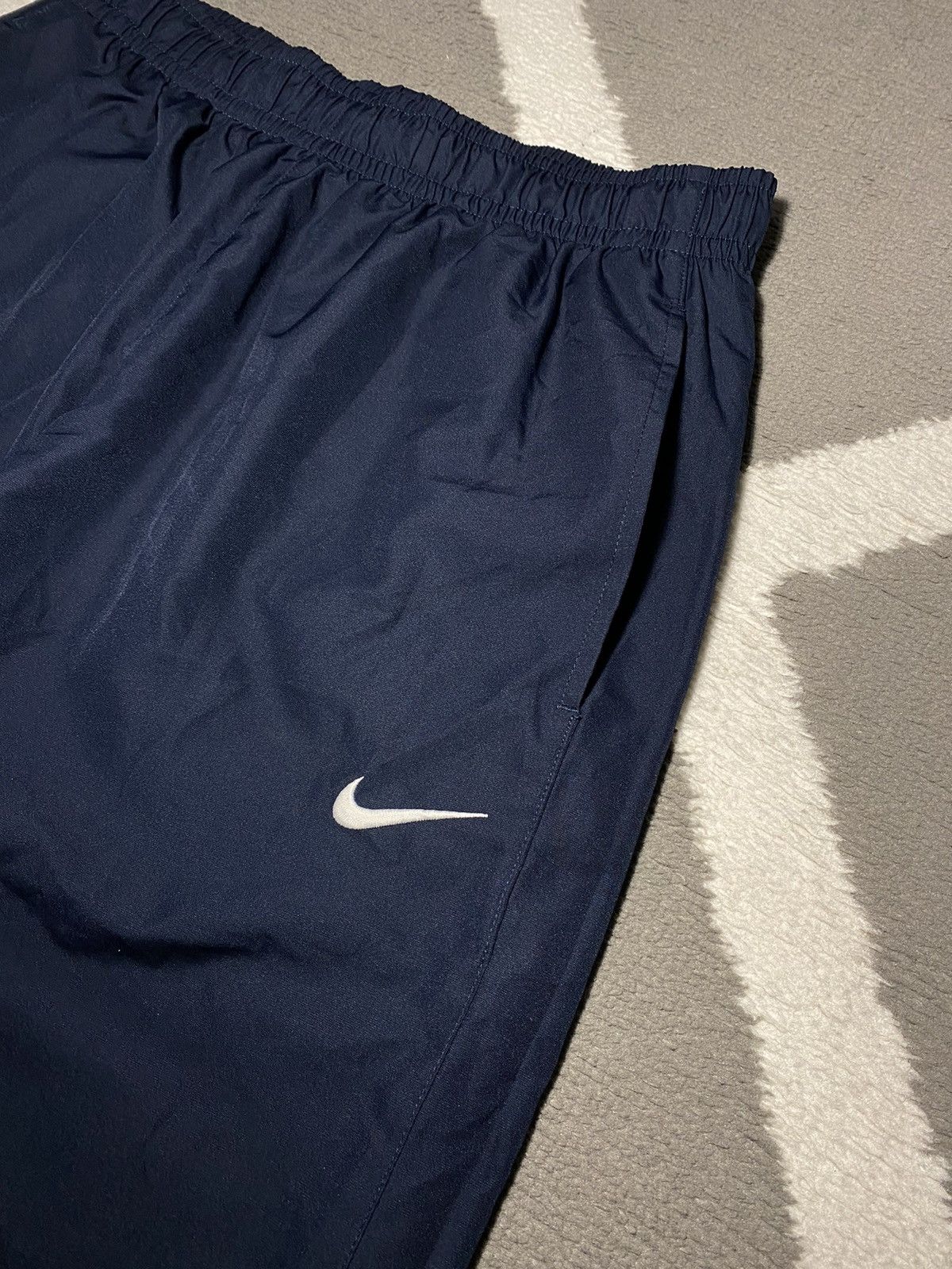 Nike × Vintage Nike Swoosh Loose Fit navy sweatpants Y2K Size US 32 / EU 48 - 7 Thumbnail