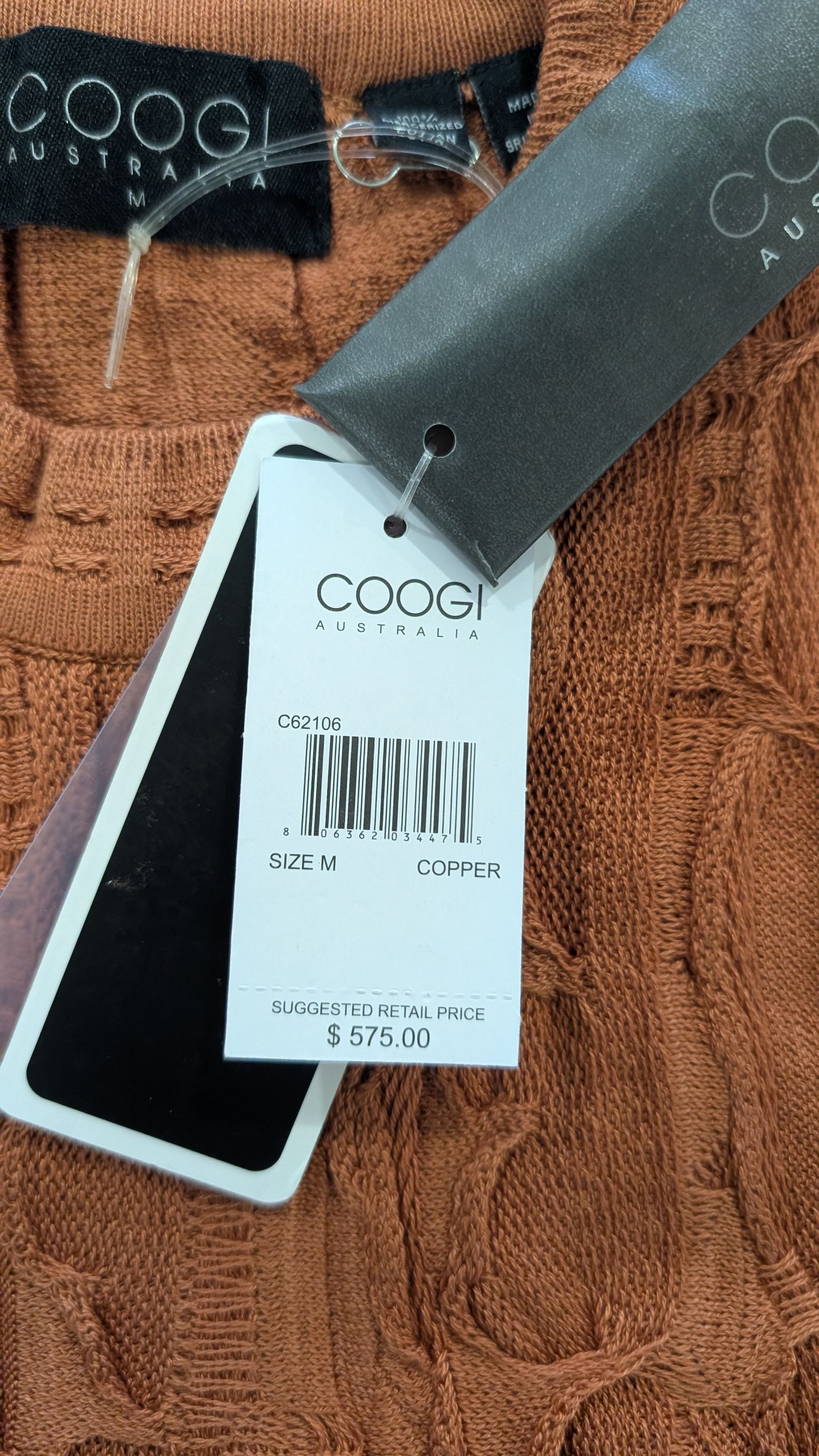 Coogi Coogi NWT Classic 3D Knit Sweater Copper Size M Size US M / EU 48-50 / 2 - 7 Thumbnail