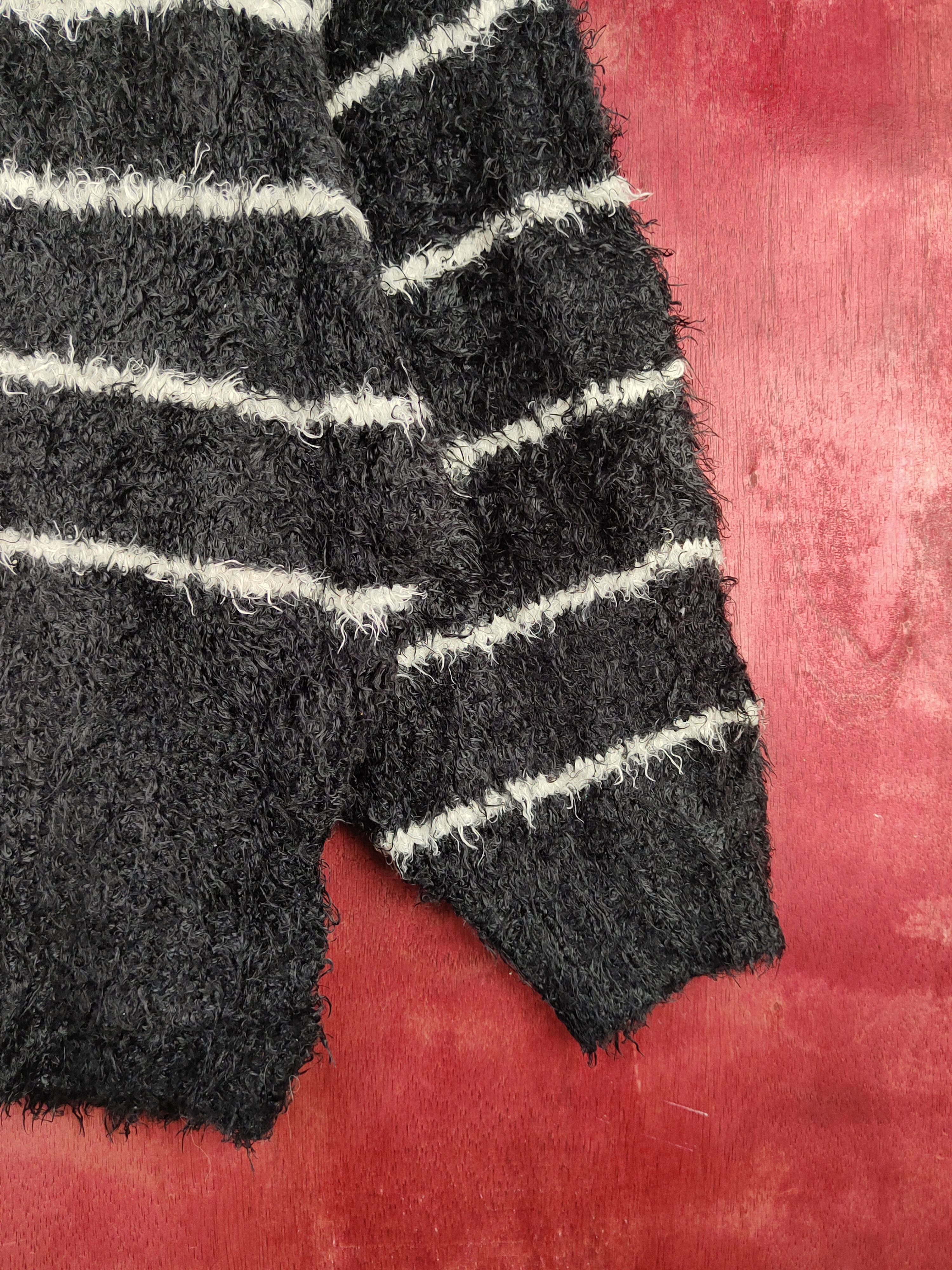 Homespun Knitwear × Japanese Brand × Vintage Pendora Black Shag Shaggy Fur Mohair Knitwear #S2074 Size L / US 10 / IT 46 - 6 Thumbnail