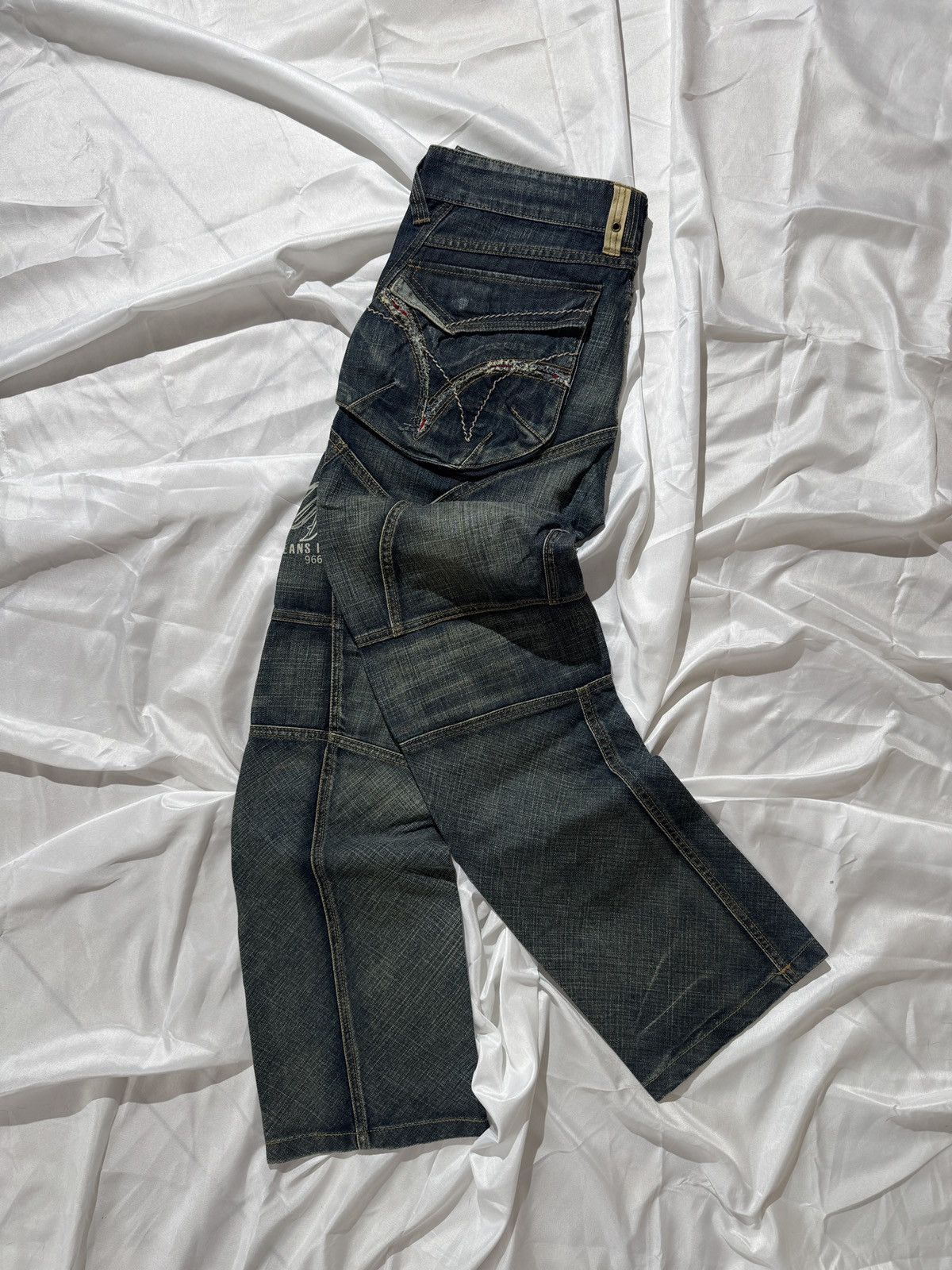 If Six Was Nine Japanese Style Y2K Punk Vintage Avant Garde Washed Jeans Size US 31 - 3 Thumbnail