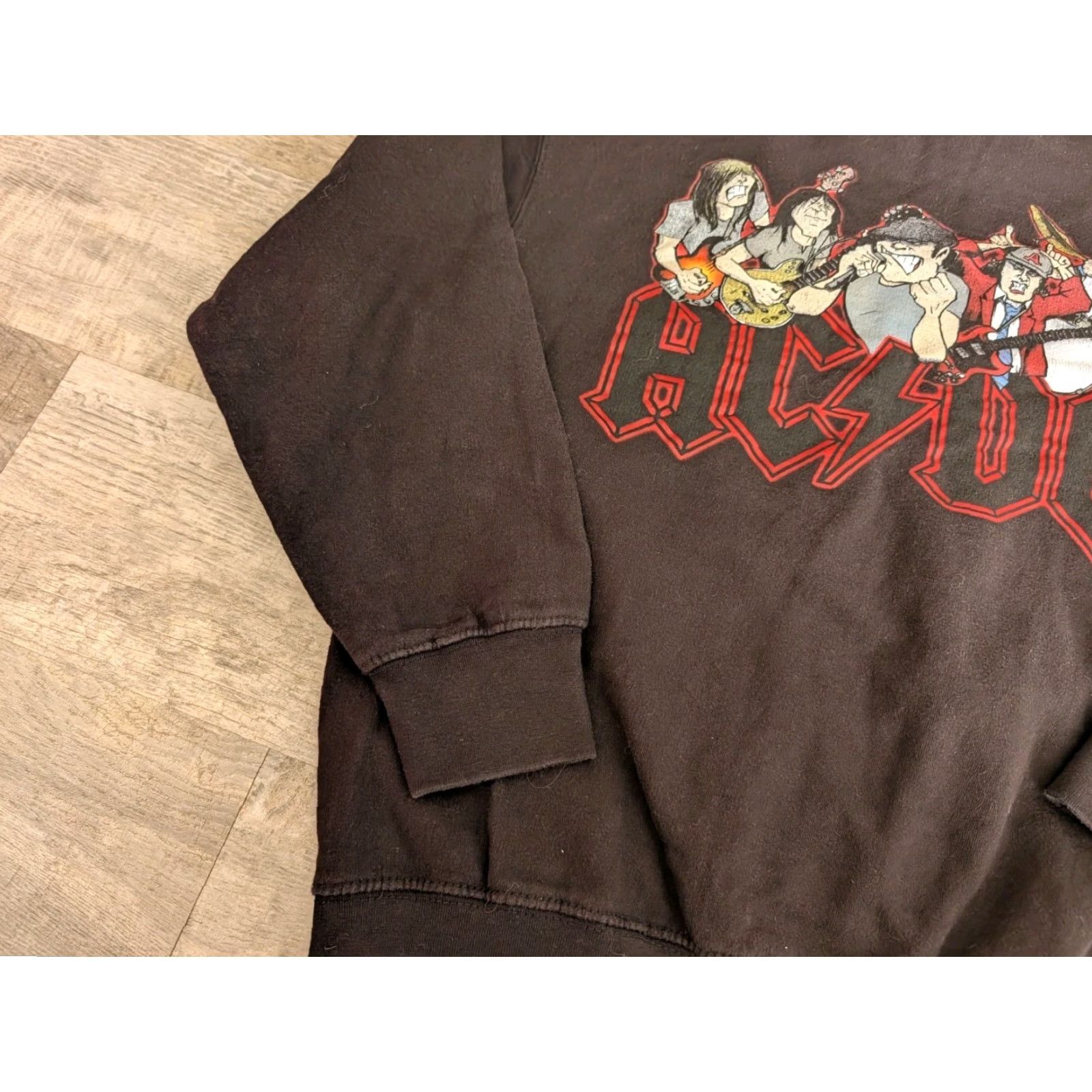 Vintage ACDC Size Small Crewneck Sweatshirt by Tramever Caricature Graphic Band Size S / US 4 / IT 40 - 5 Thumbnail
