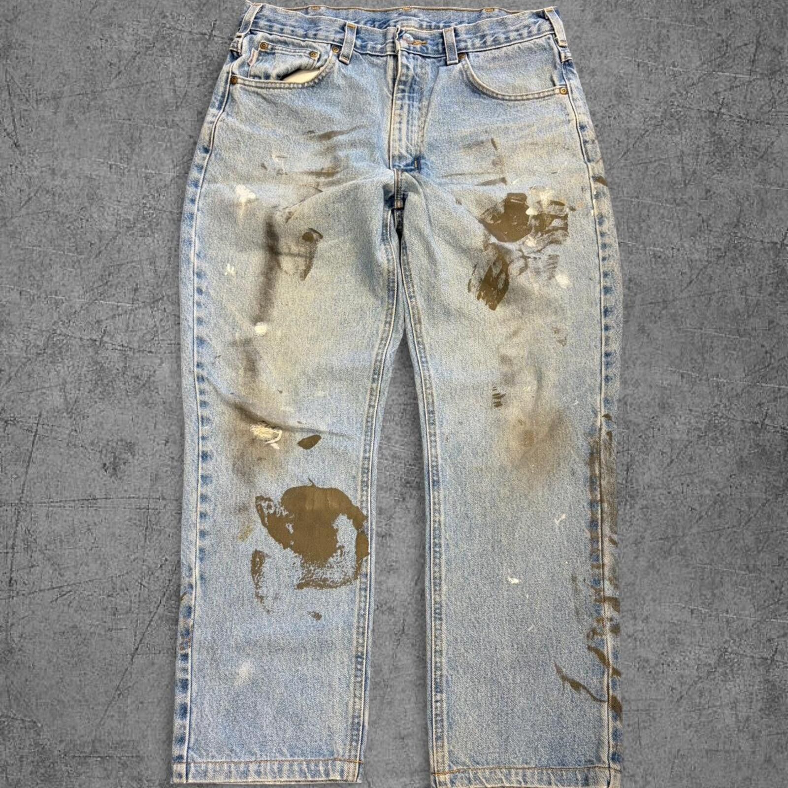 Carhartt Paint Splatter Faded Carhartt Jeans Size US 34 / EU 50 - 4 Thumbnail