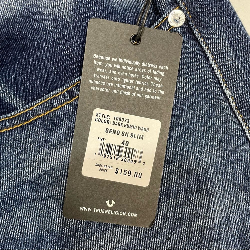 True Religion NWT New $159 True Religion Geno Relaxed Slim Jeans Size 40 Size US 40 / EU 56 - 5 Thumbnail