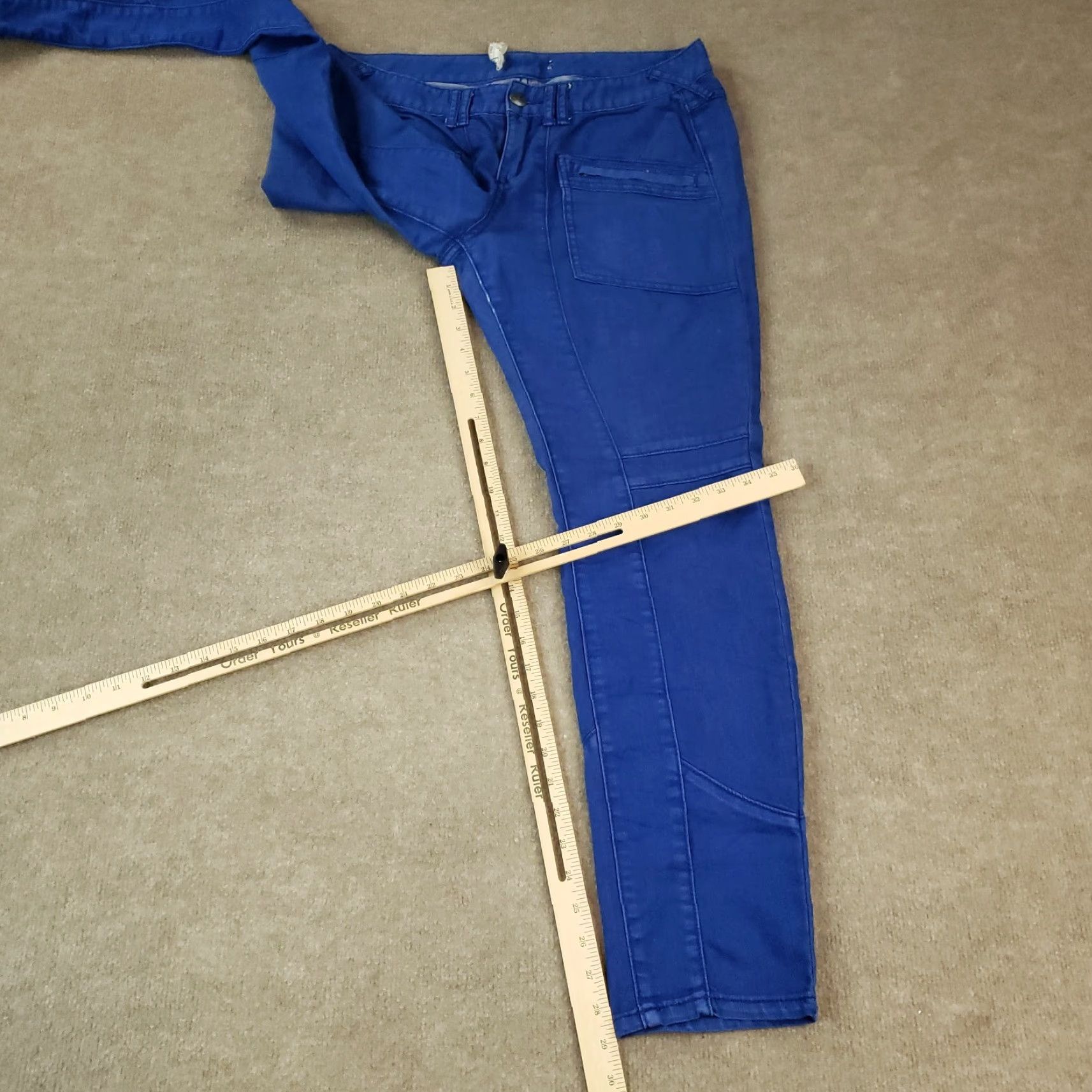 Free People Free People Jeans Womens 33x29 Blue Skinny Regular Zip 5-Pocket Denim Color Size 33 Womens Jeans Size 24" / US 00 / IT 34 - 2 Thumbnail